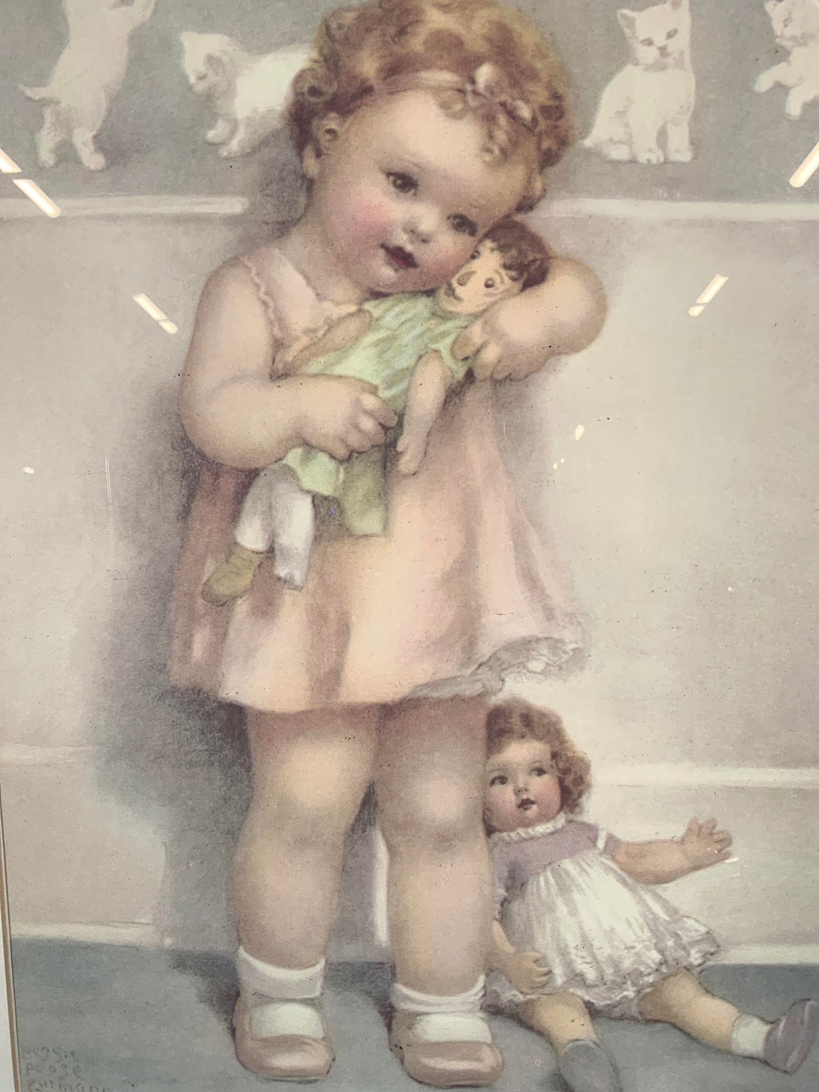 Bessie Pease Gutmann Love is Blind Framed Litho (1 of 8)