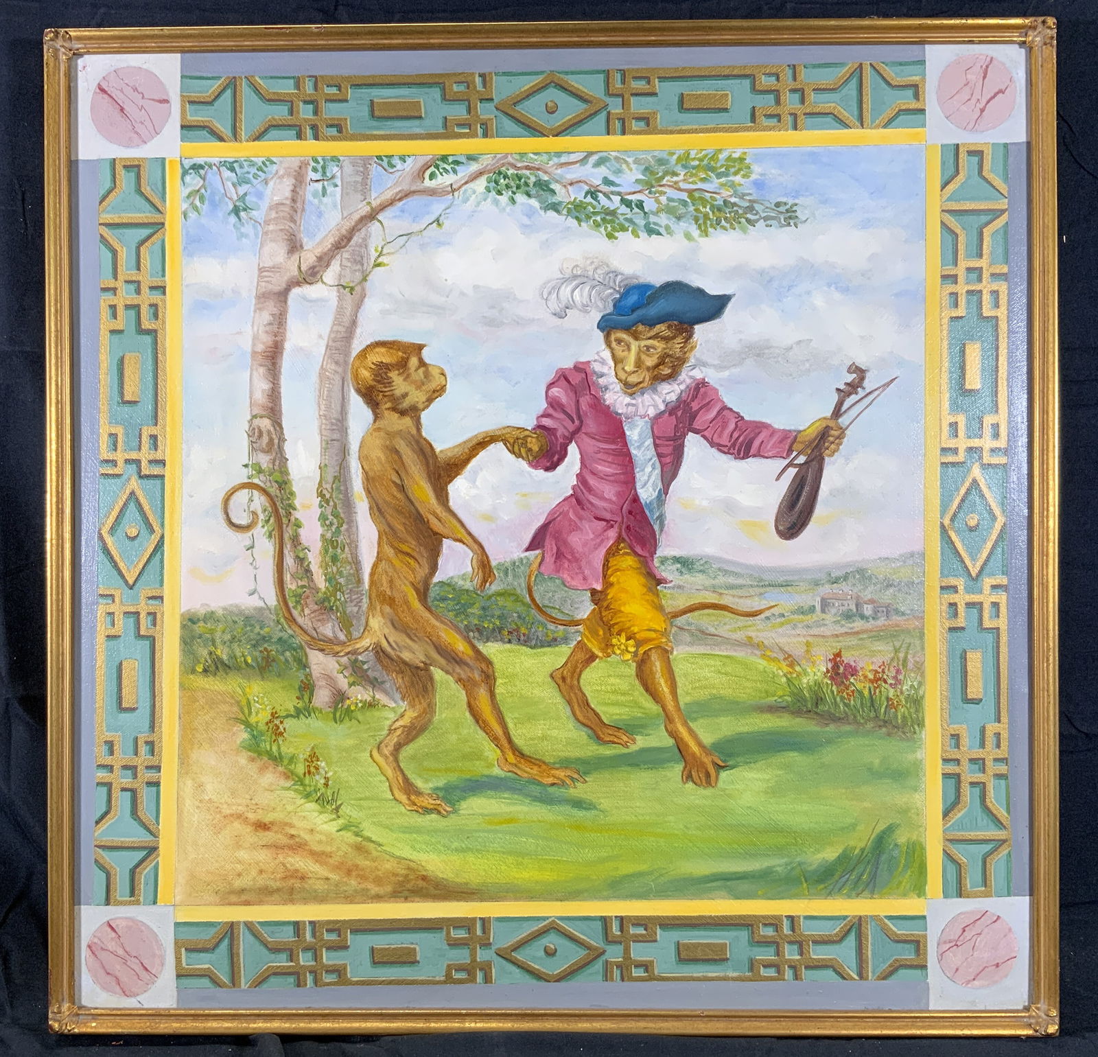 Anthropomorphic Monkey Musician Oil Painting (1 of 12)