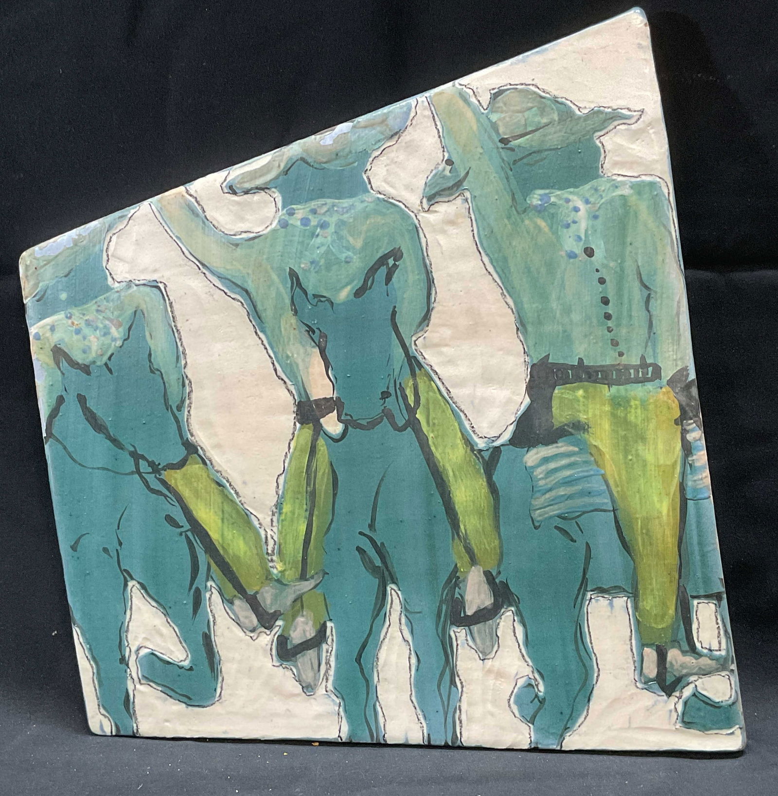 Signed Good Ol Boyd Cowboy Ceramic Plaque (1 of 6)