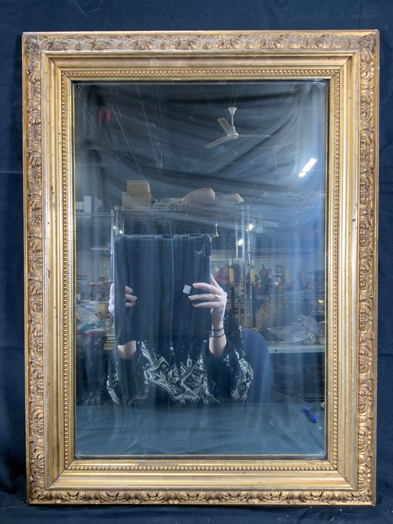 Ornate Decorative Gilt Wooden Wall Mirror (1 of 9)