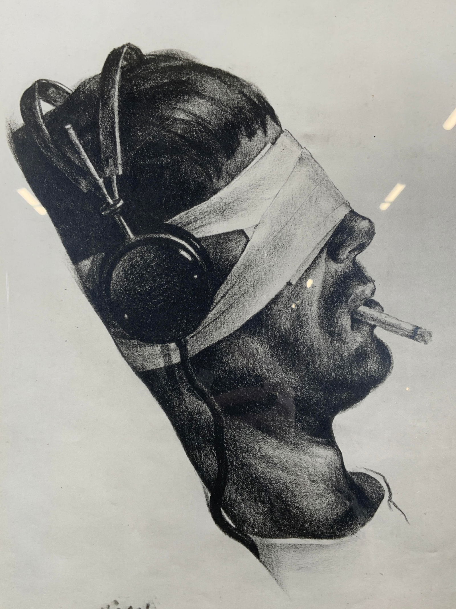 Framed & Signed Hirsch Blind Music Lithograph (1 of 8)