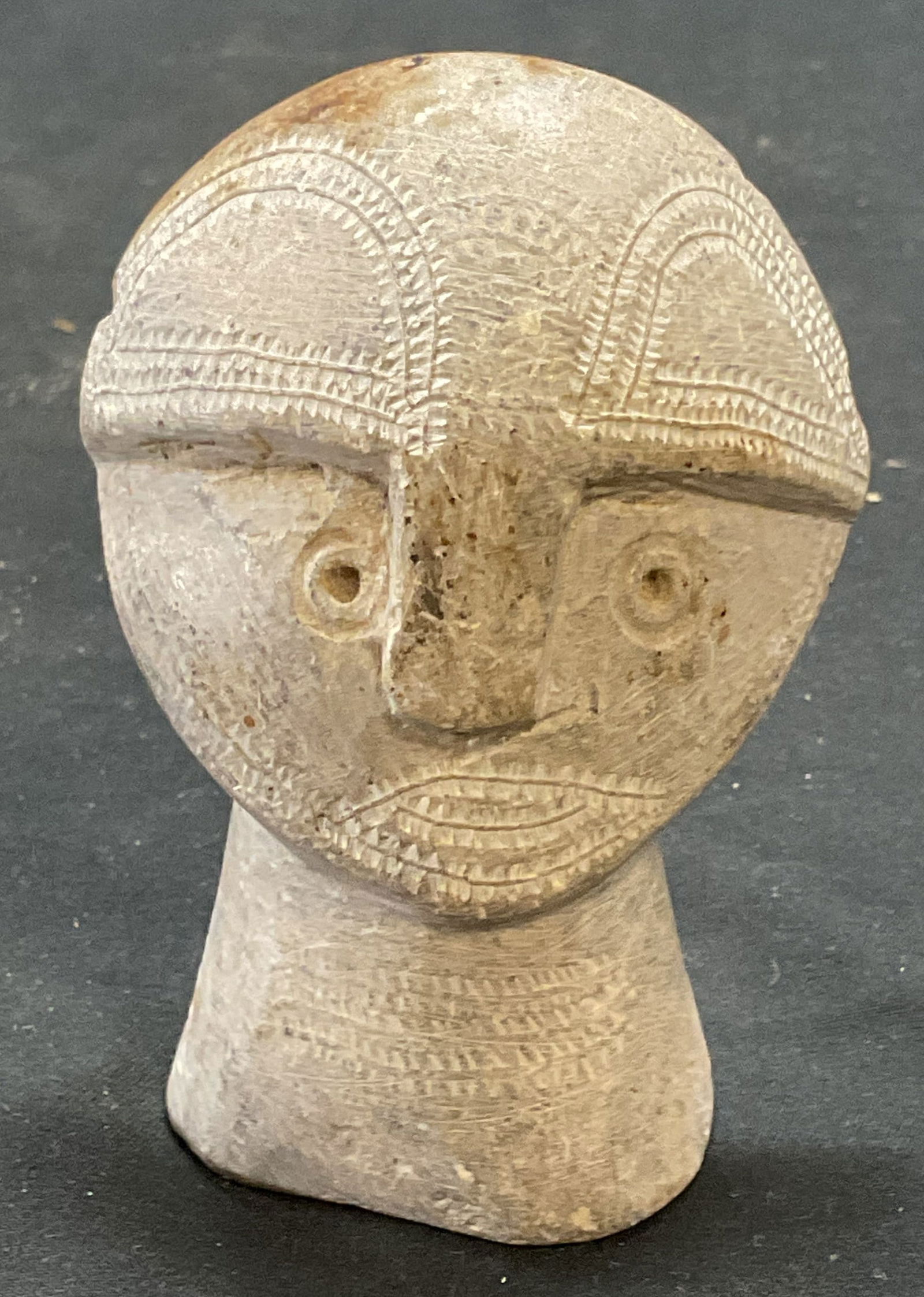 Vintage Carved Stone Tribal Style Head Figural (1 of 6)