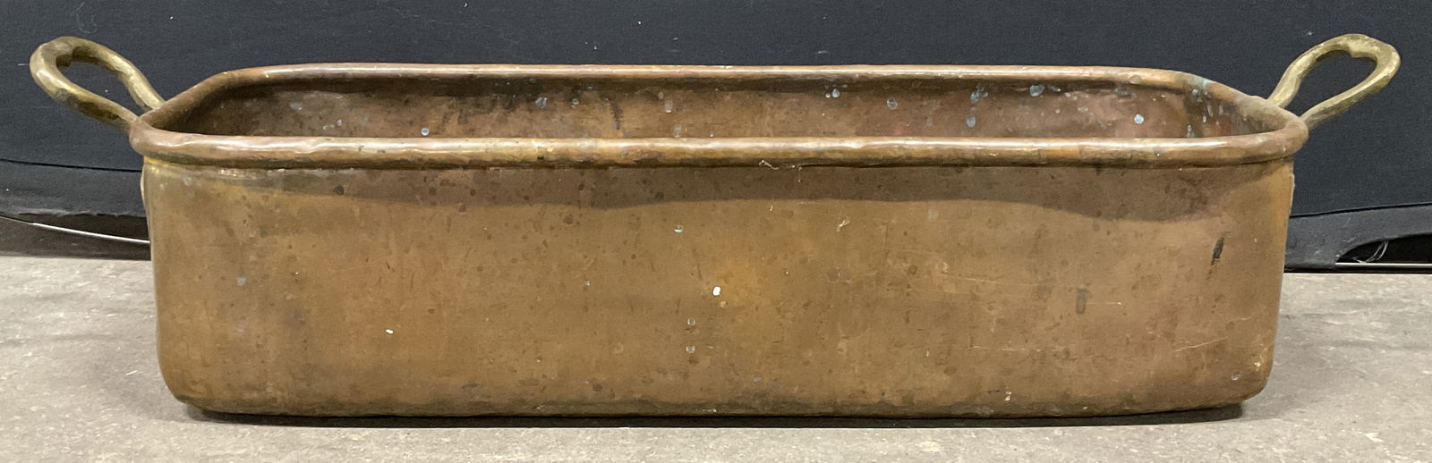 Vintage Lateral Copper Planter W/ Brass Handles (1 of 7)