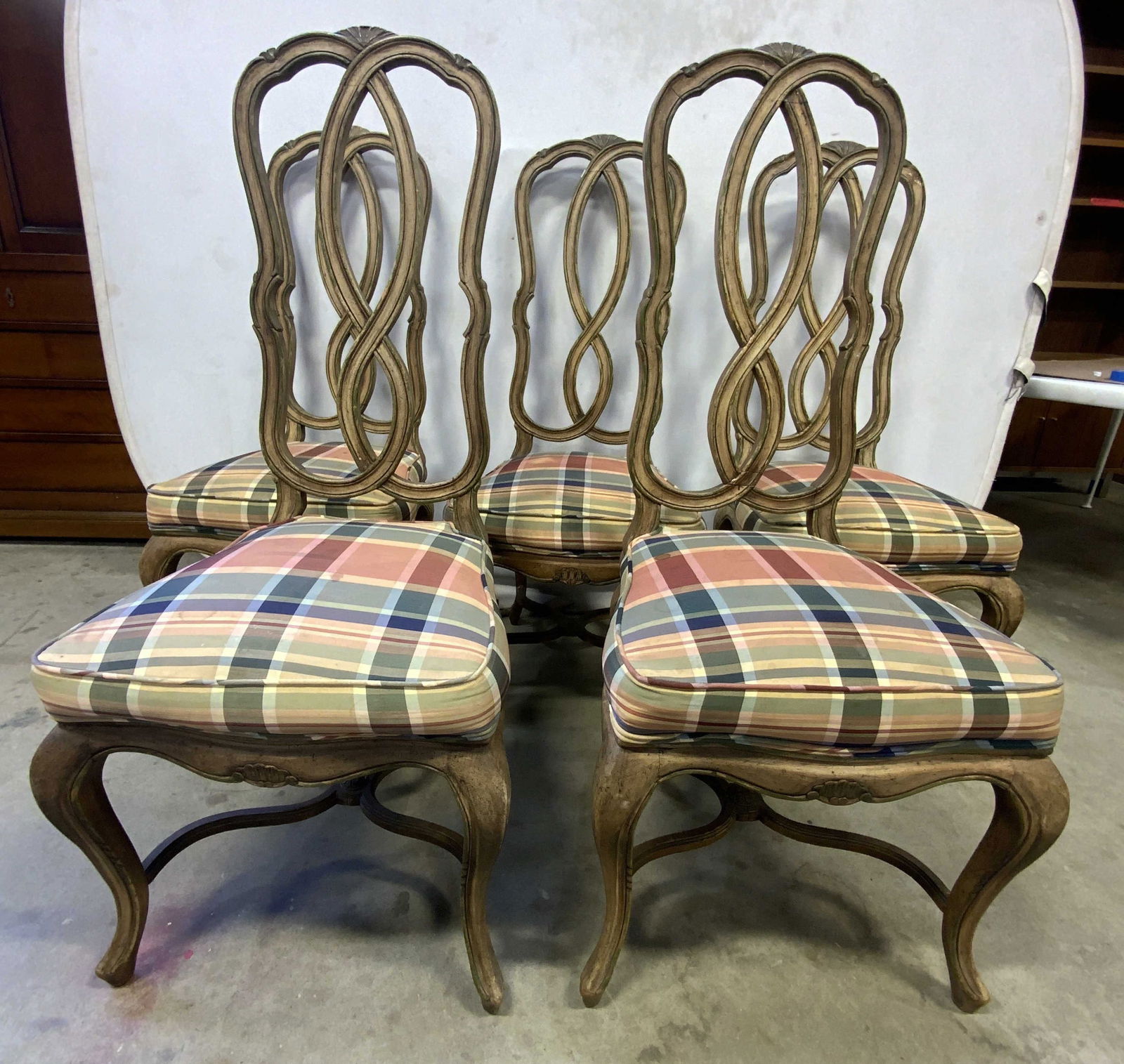 Set 5 Vntg French Provincial Dining Chairs (1 of 10)