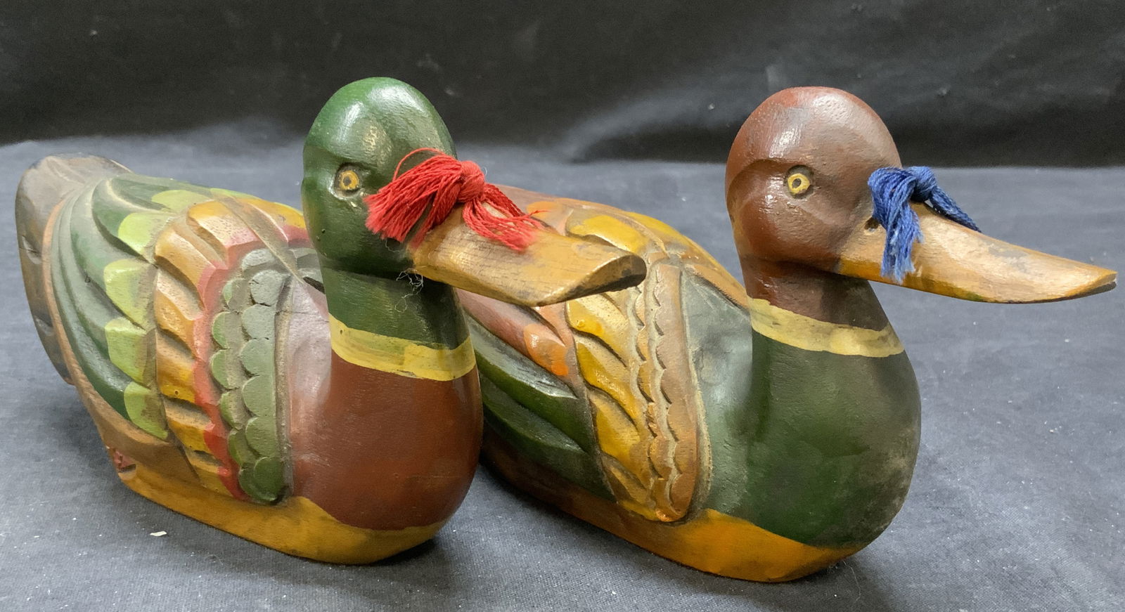 Lot 2 Carved Wooden Duck Decoy Figures (1 of 7)