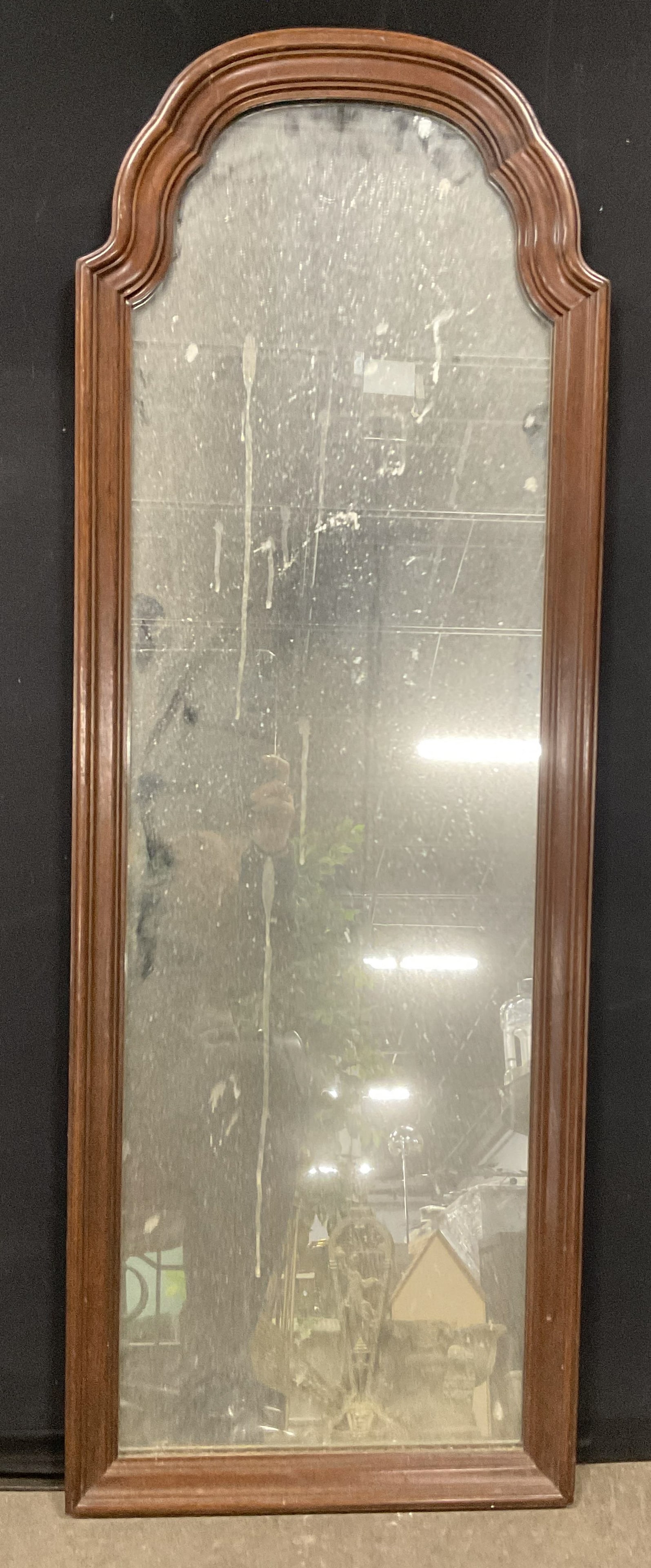 ETHAN ALLEN Brown Wood Framed Mirror 42in (1 of 7)