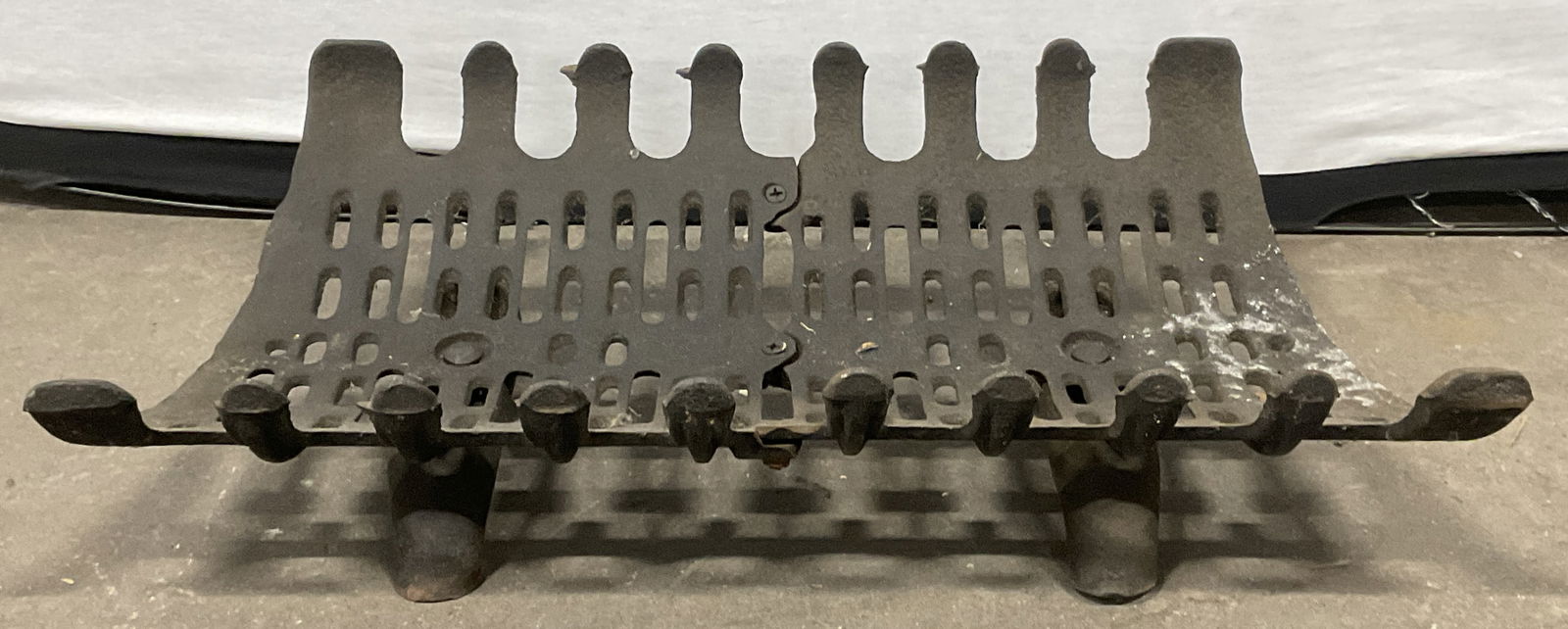 Signed Vintage Iron Fireplace Grate (1 of 9)