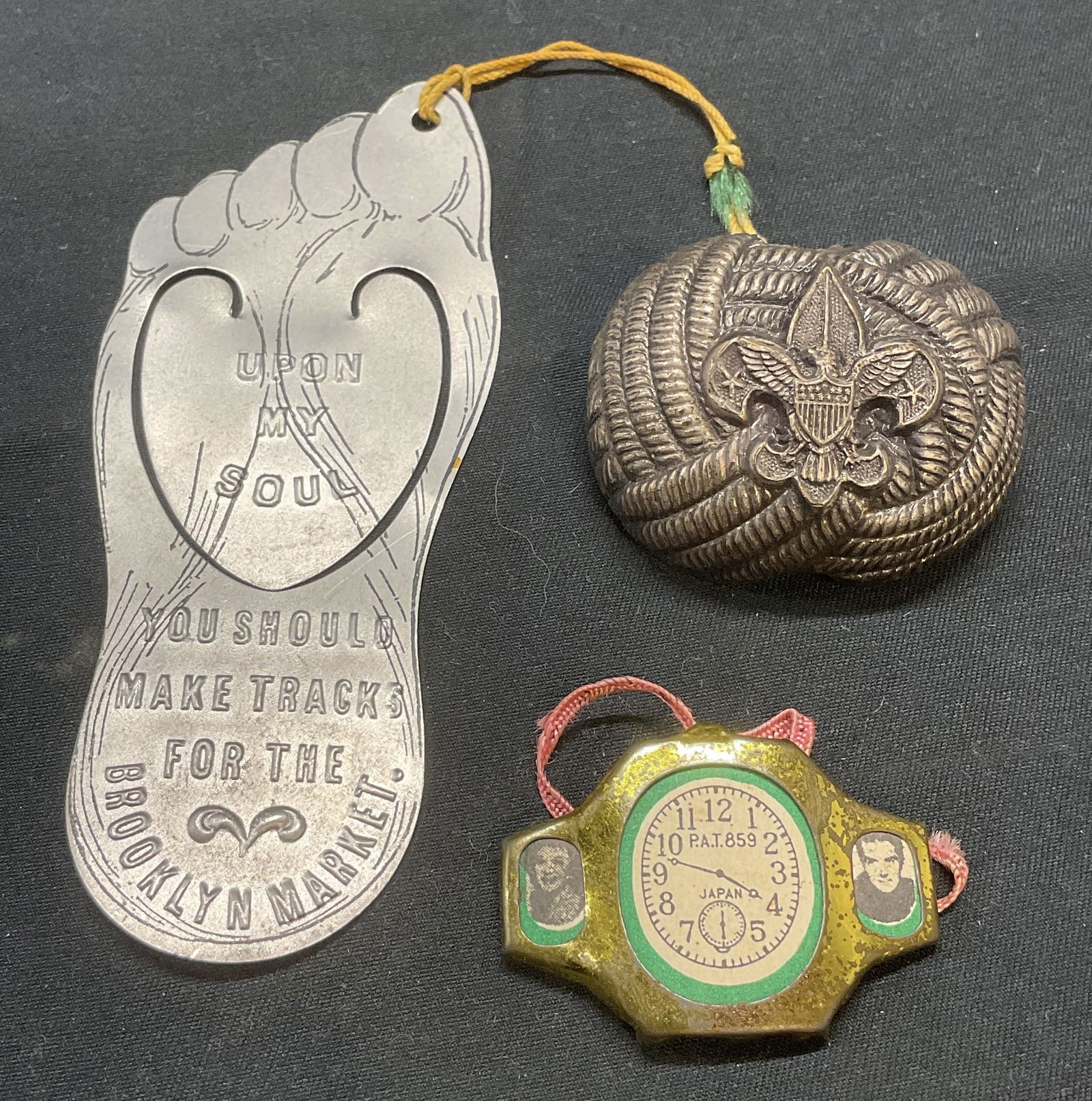 3 Silver Tn Eagle Shield Buckle, Foot Bookmark + (1 of 7)