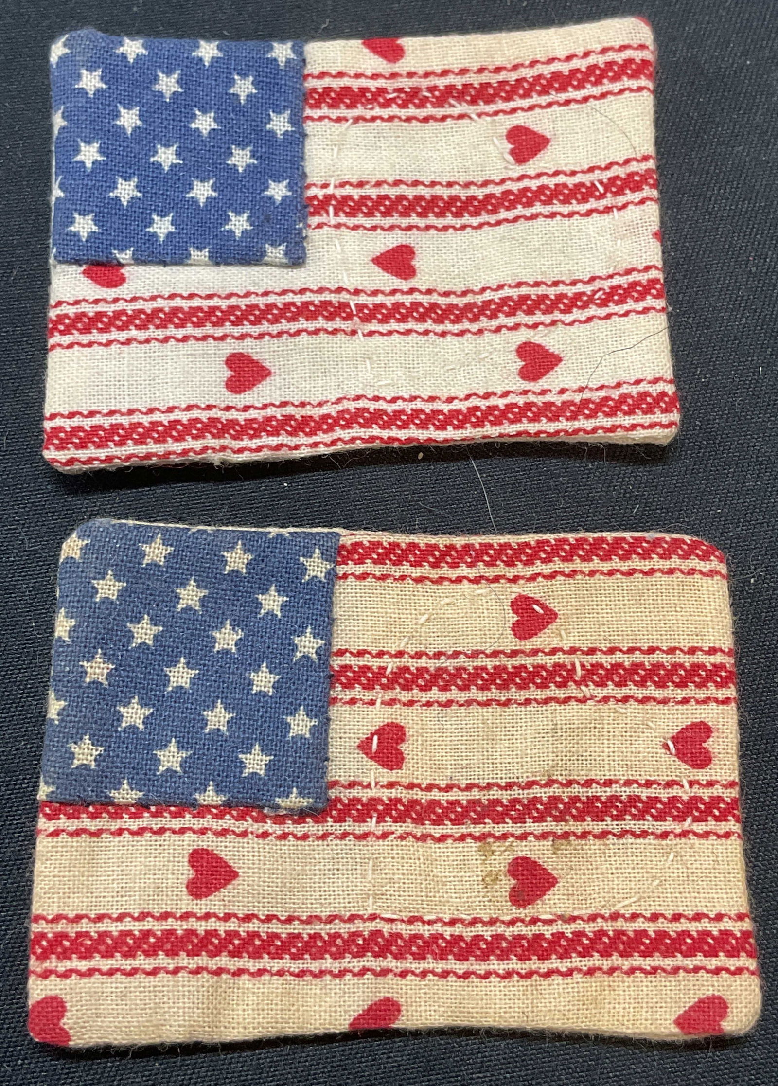 Lot 2 Vintage 1988 American Flag Handmade Textiles (1 of 6)
