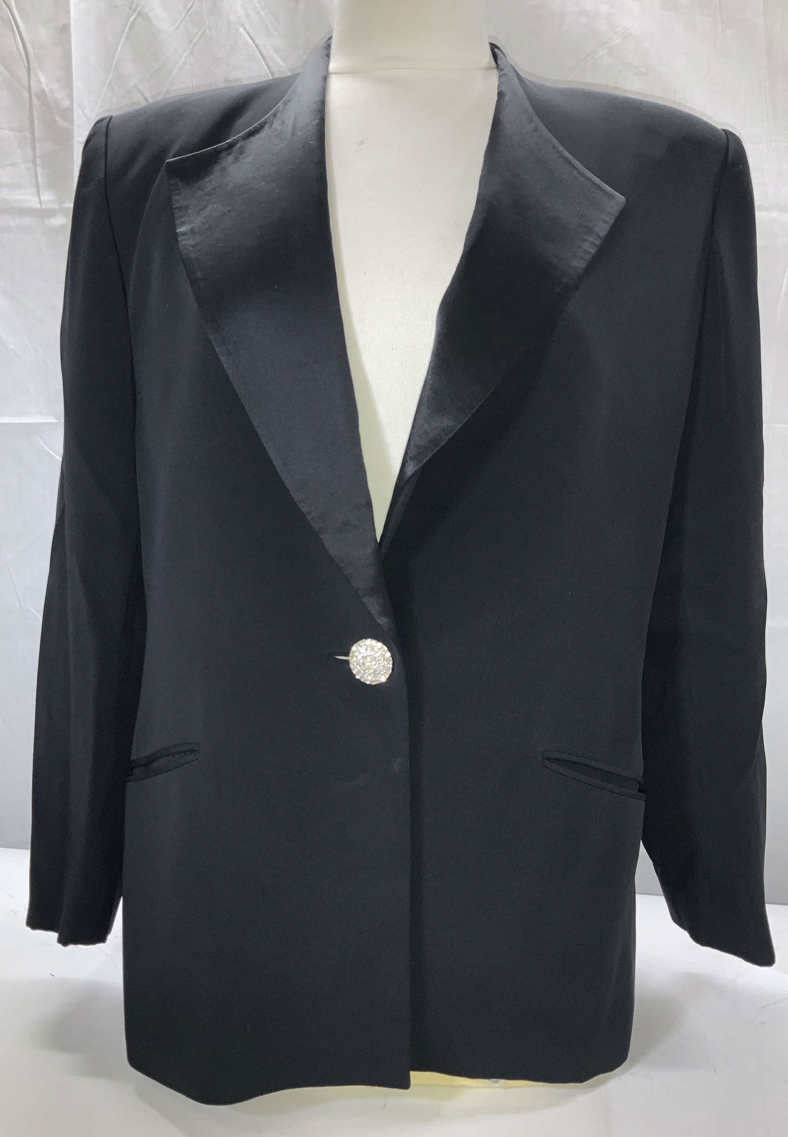 Black Silk Cocktail Blazer Jacket (1 of 8)