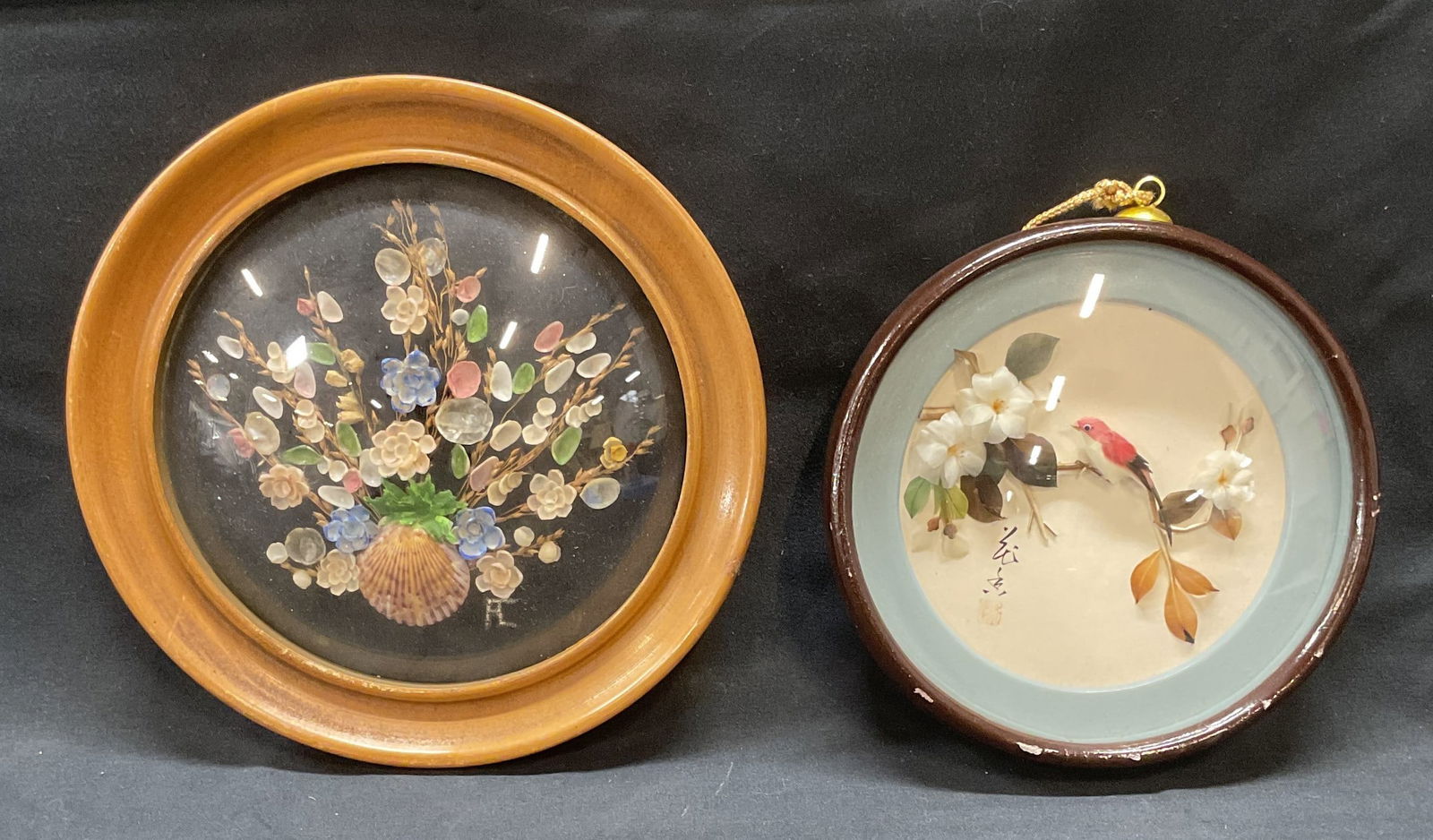 Lot 2 Seashell & Flower Wall Decor (1 of 6)