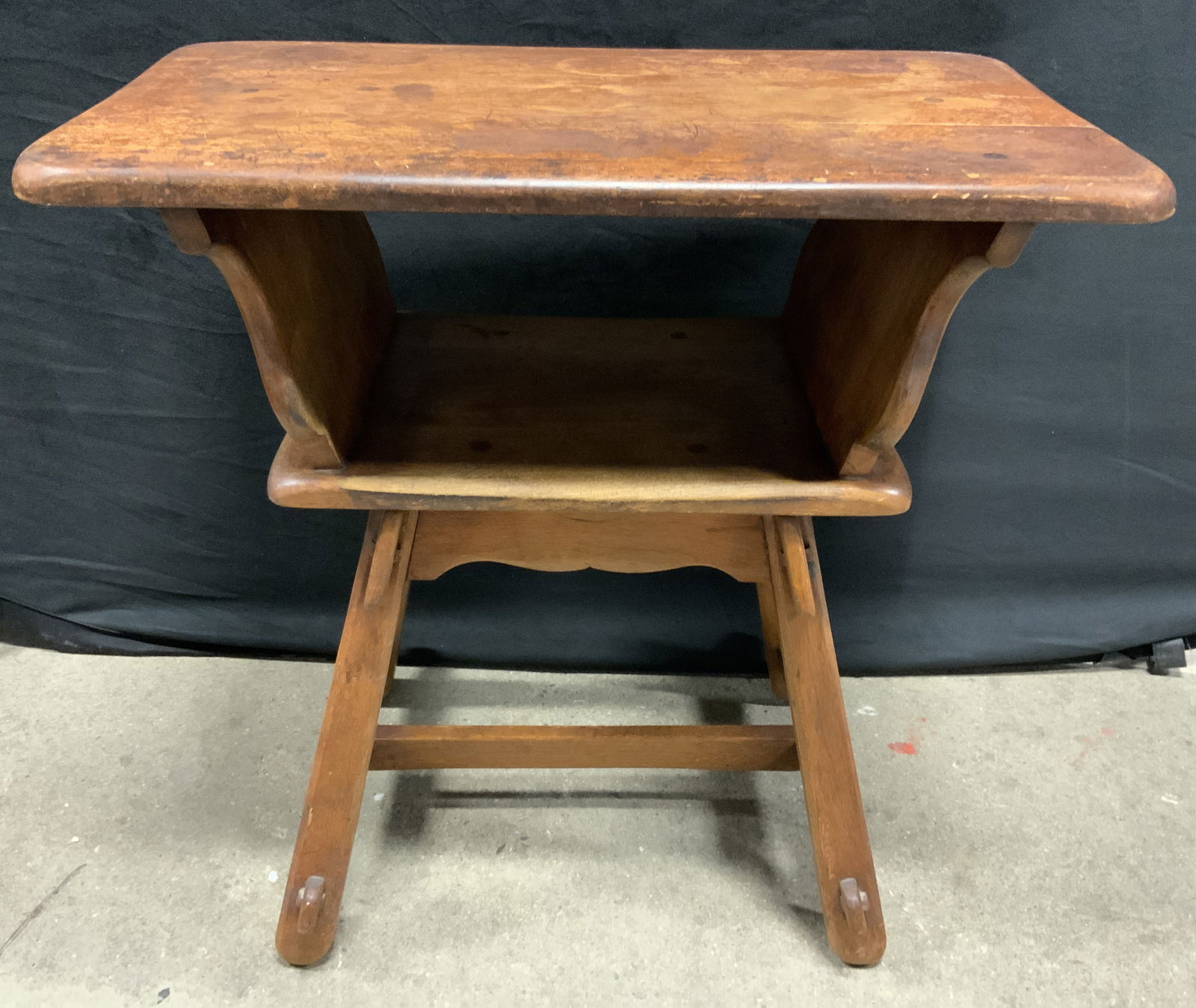 Vintage Wooden Side Table Accent Table (1 of 7)