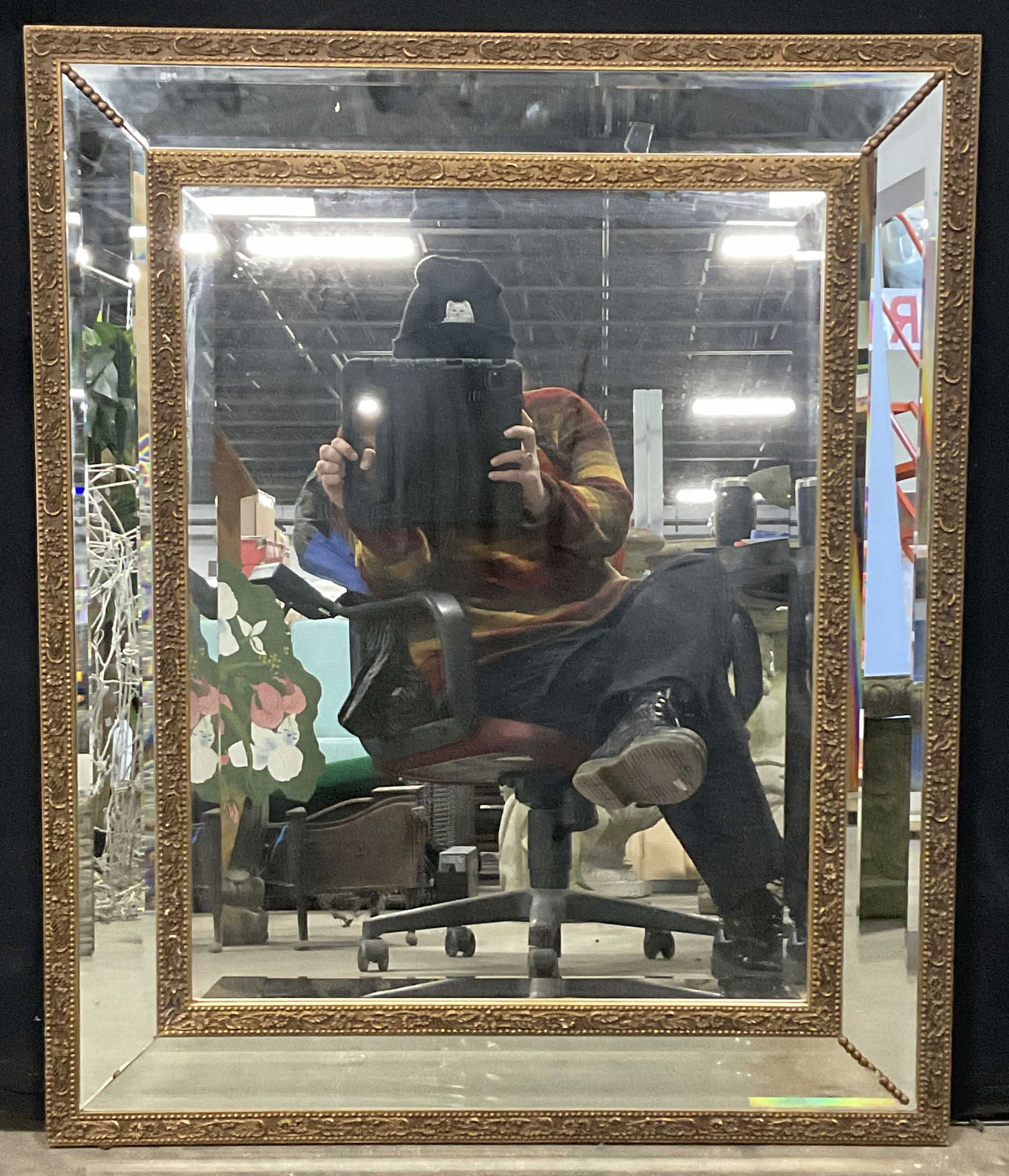 Vintage Gilt Wood Wall Mirror (1 of 8)