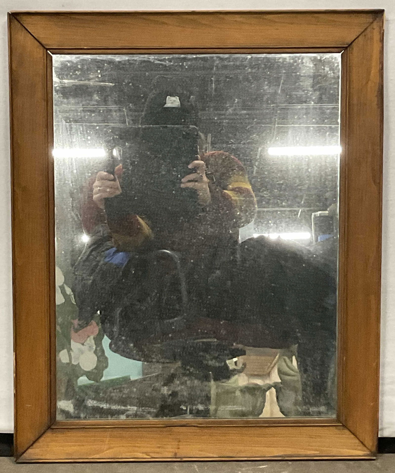 Vintage Wood Frame Wall Mirror (1 of 7)