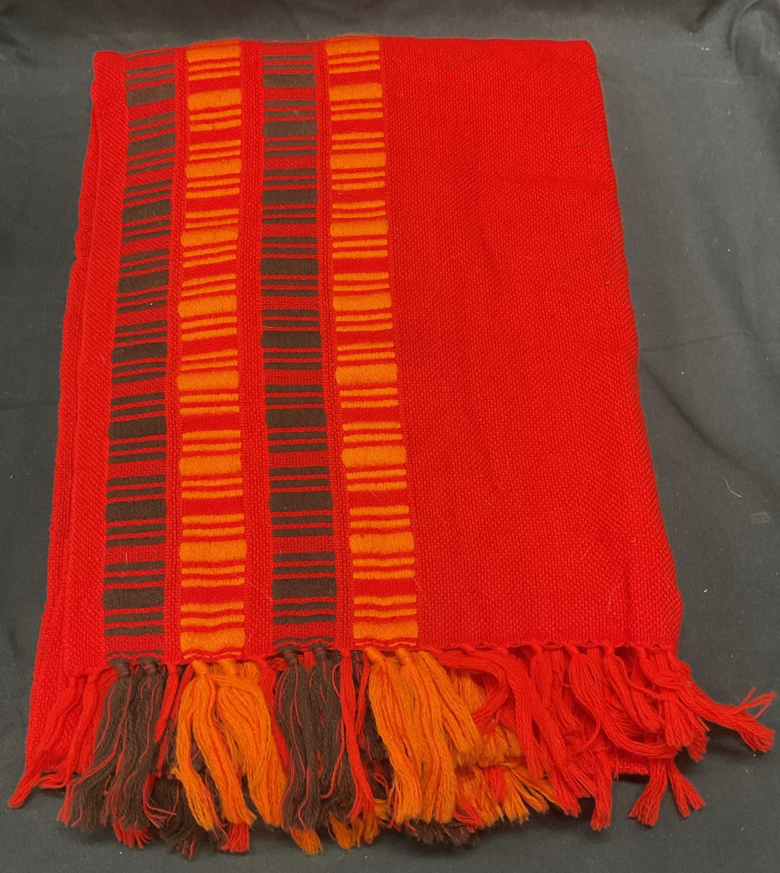 Vintage Churchill Hand Woven Red Throw Blanket (1 of 6)