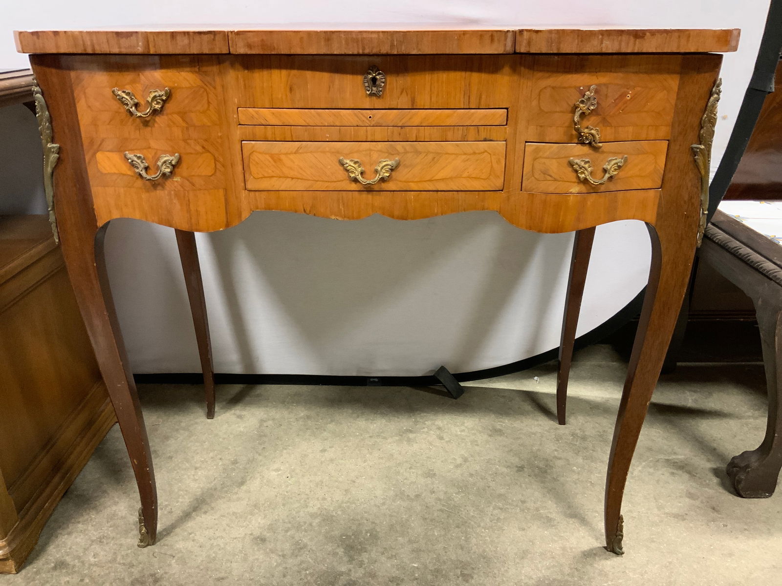 Antique French Marquetry Dressing Table (1 of 11)