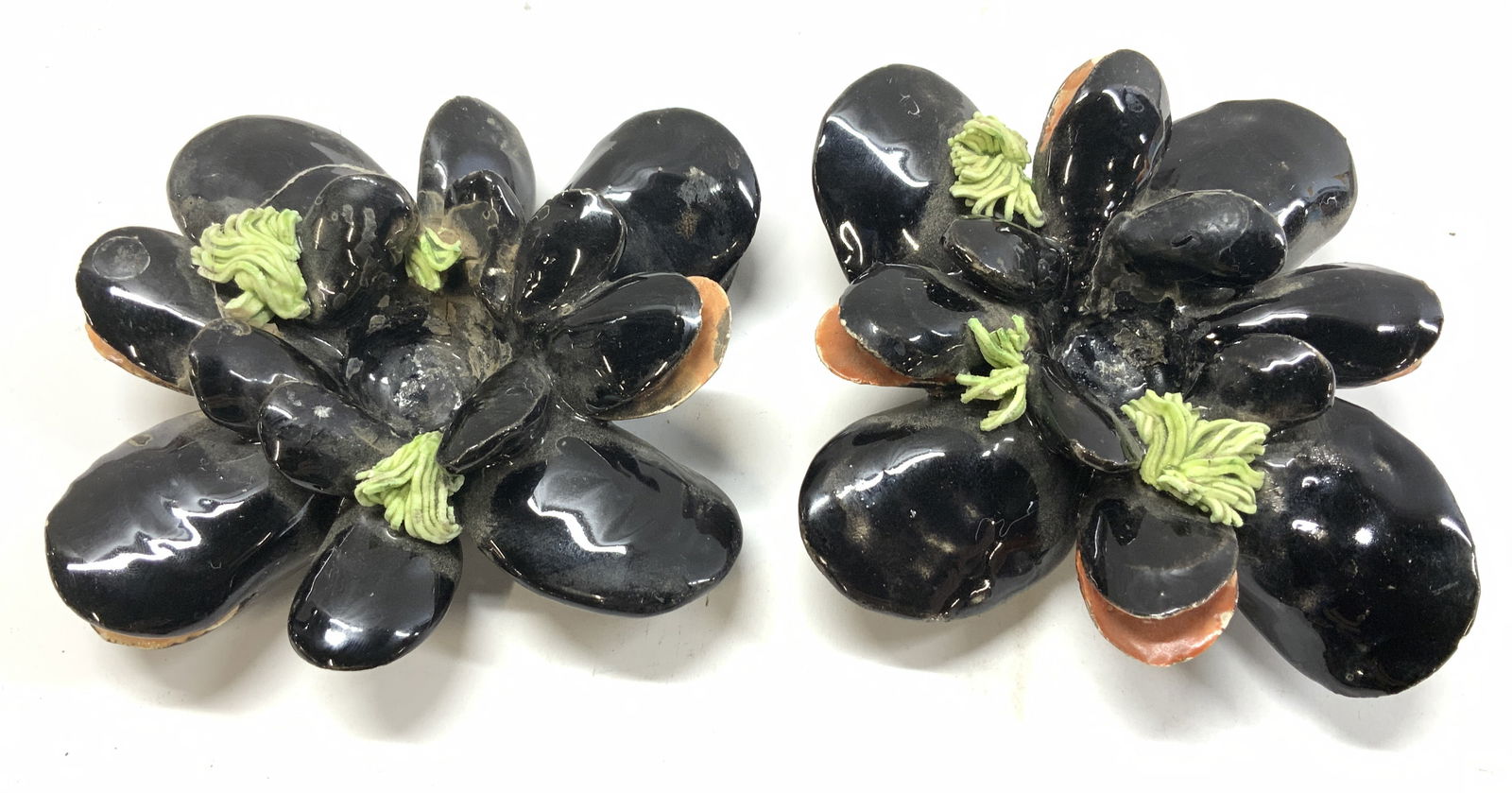 Pair Handmade Porcelain Oyster Candle Holders (1 of 6)