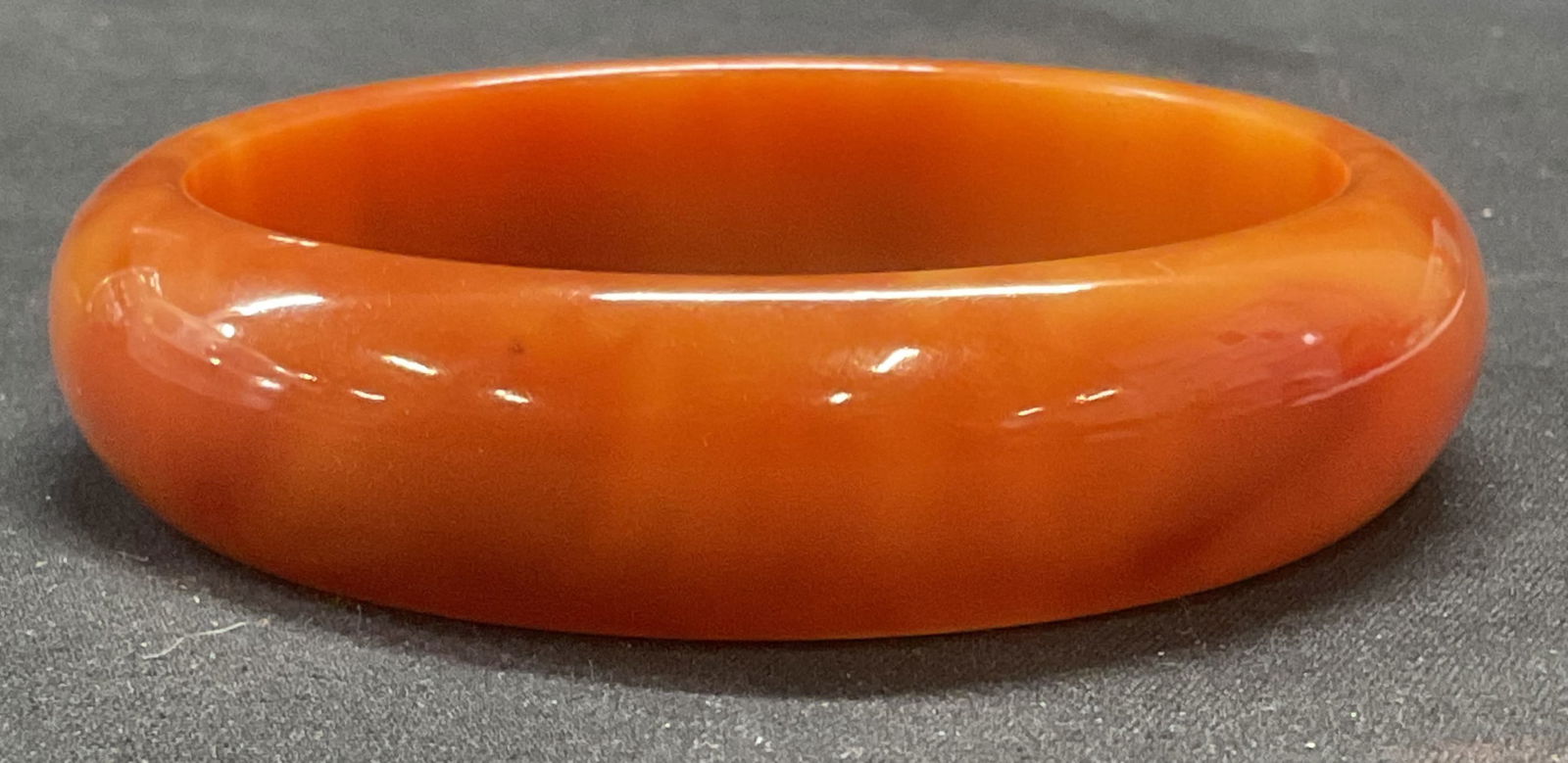 Vintage Amber Tone Marbleized Bangle Bracelet (1 of 6)