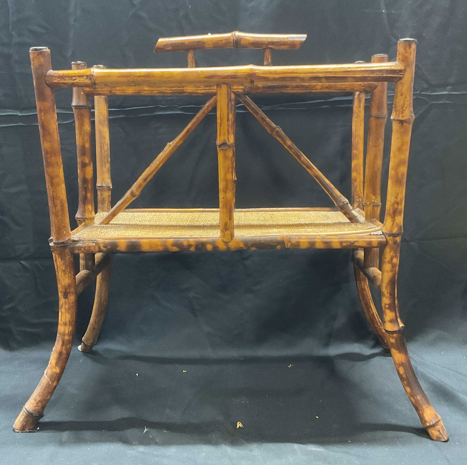 Vintage Chinoiserie Bamboo Magazine Rack (1 of 6)