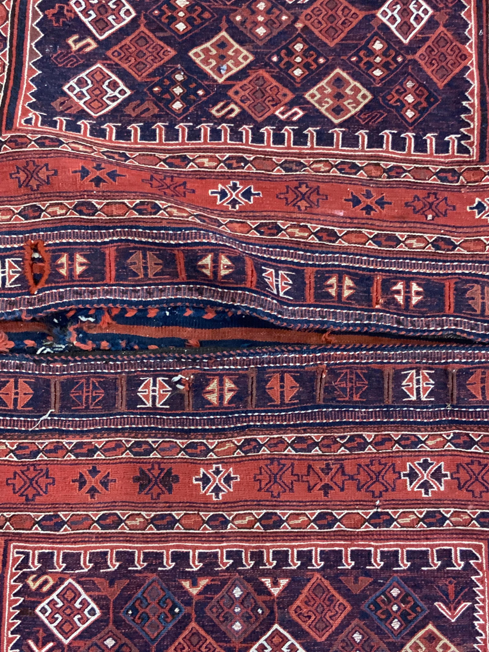 Vintage Handmade Persian Accent Rug / Pillow Case (1 of 8)