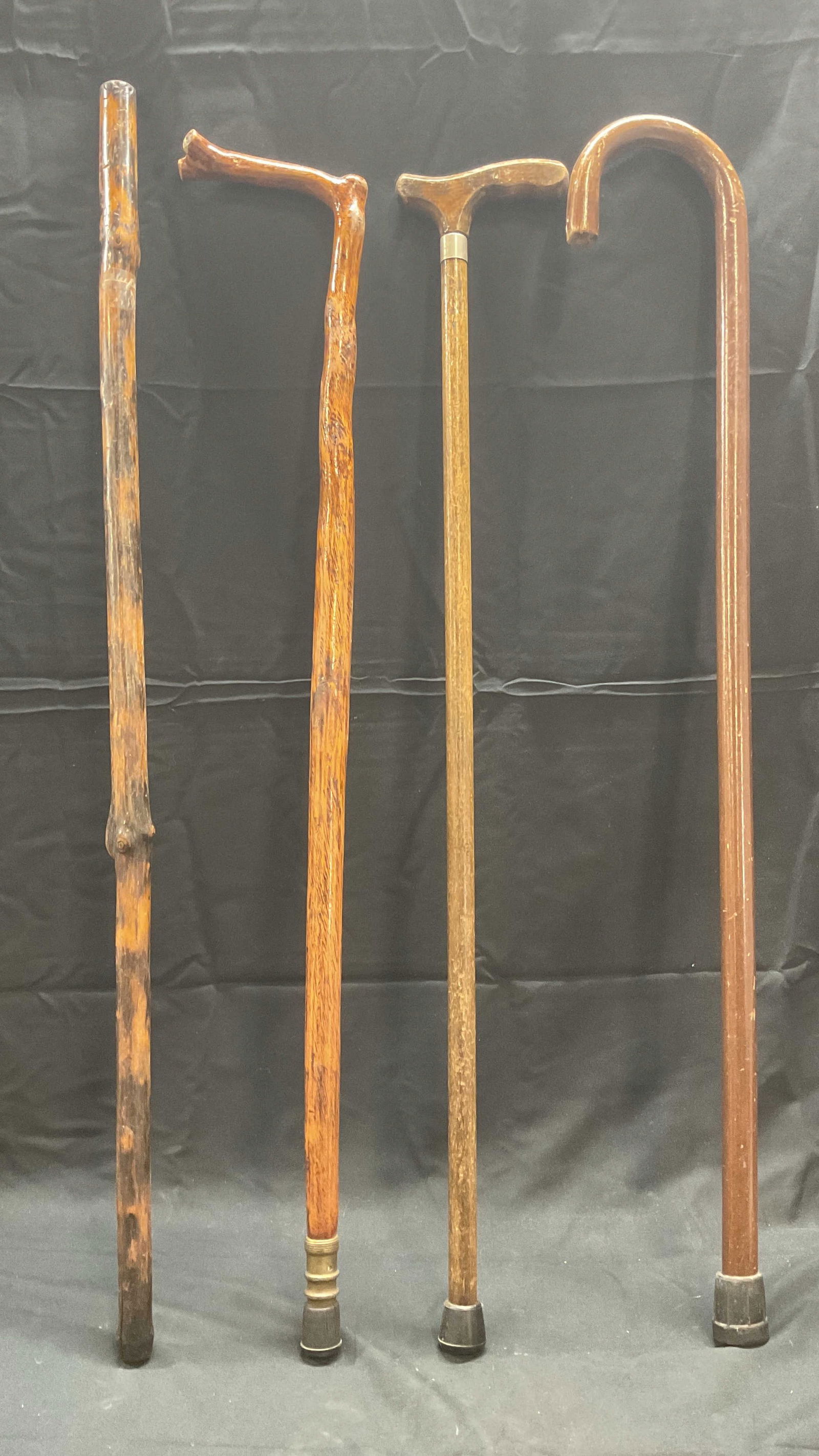 Lot 4 Vintage Wood Walking Canes (1 of 8)