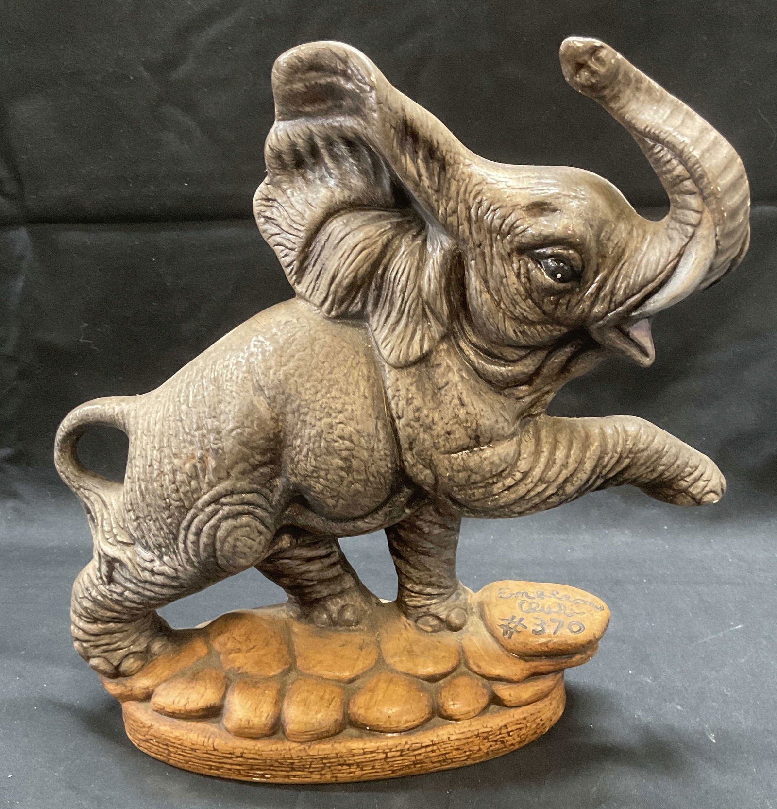 Signed Vintage Ceramic Baby Elephant Figural (1 of 8)