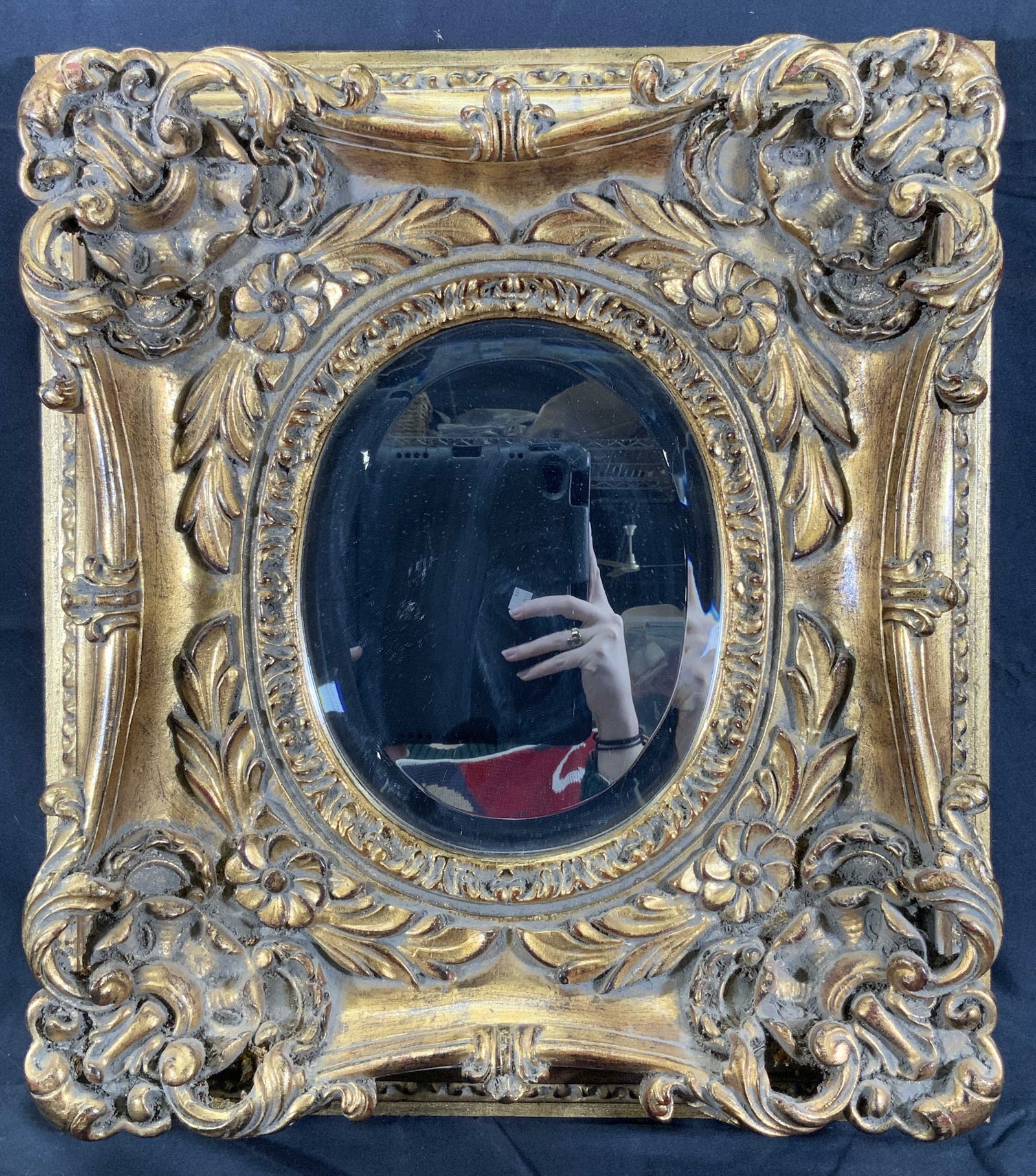 Ornate Acanthus Leaf Gilt Wooden Wall Mirror (1 of 10)