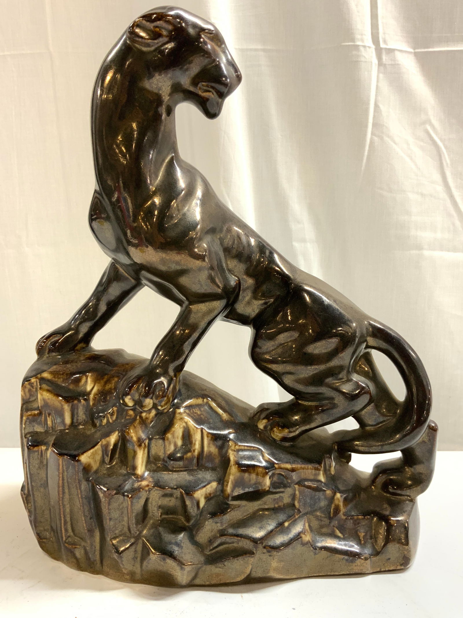 Mid Century Resinous Panther Table Lamp (1 of 8)