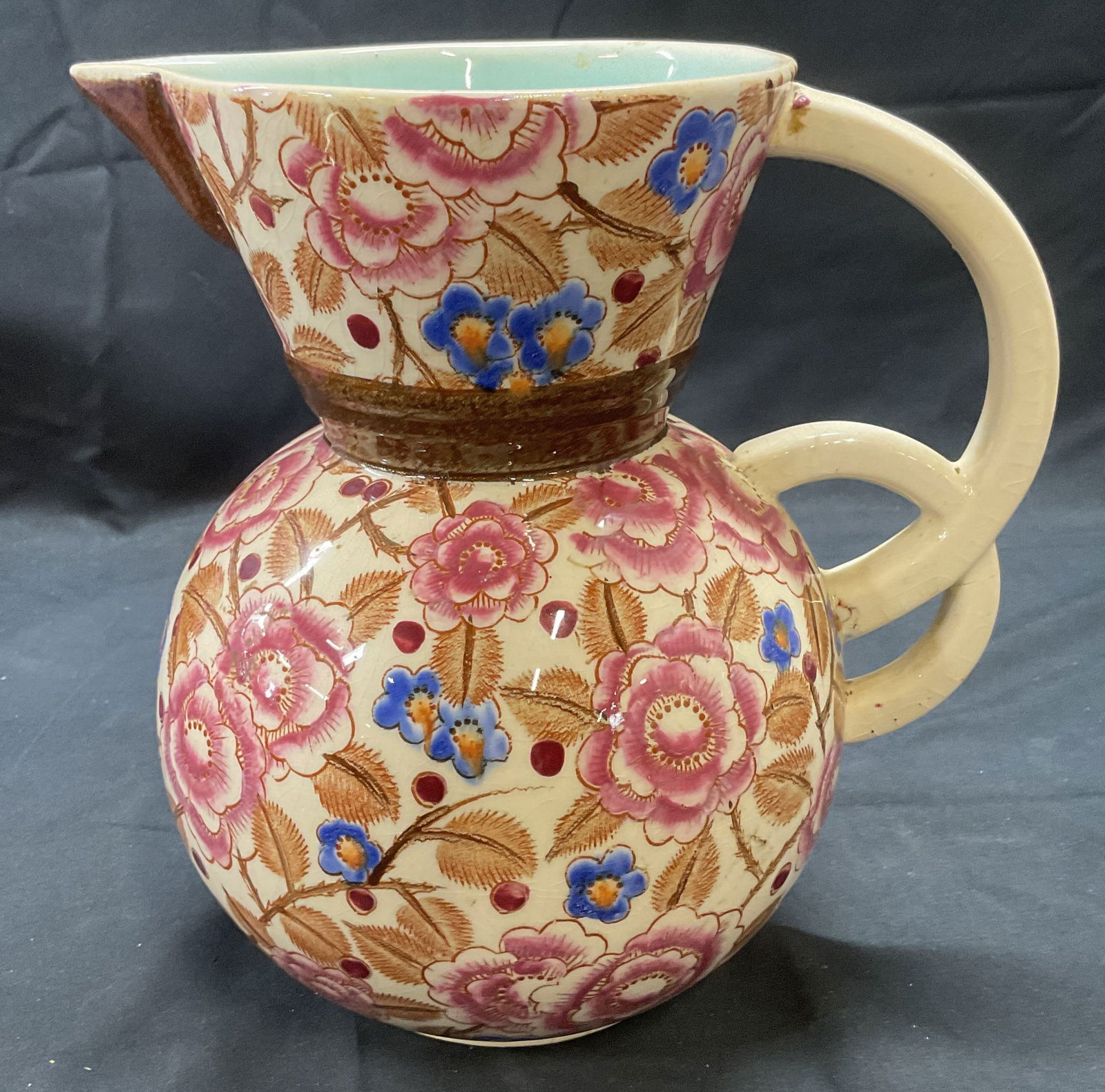 Boch Freres La Louviere Ceramic Pitcher, Belgium (1 of 6)