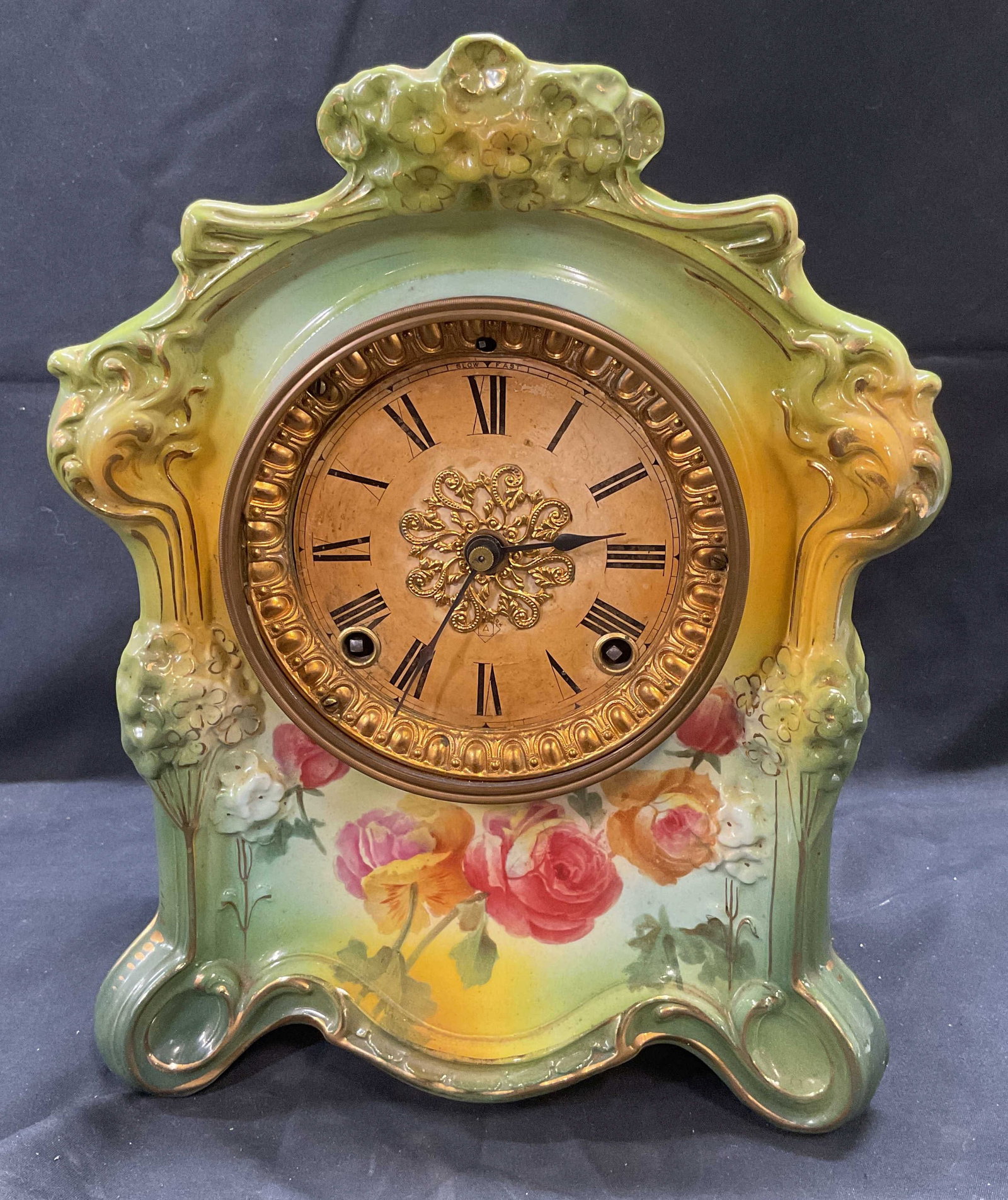 Antique Royal Bonn Porcelain Mantel Clock (1 of 10)