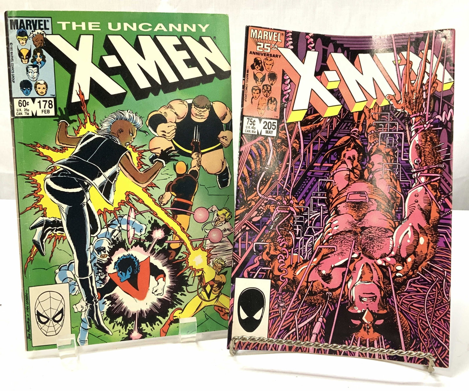 2 Marvel X-Men Comic Bks #205May1986/#178Feb84 (1 of 8)