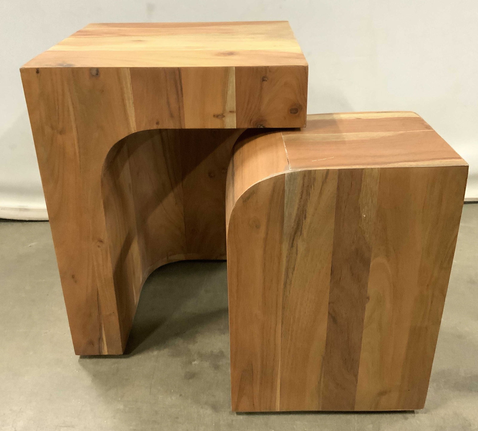 Wooden Sculptural Puzzle Side Table (1 of 8)