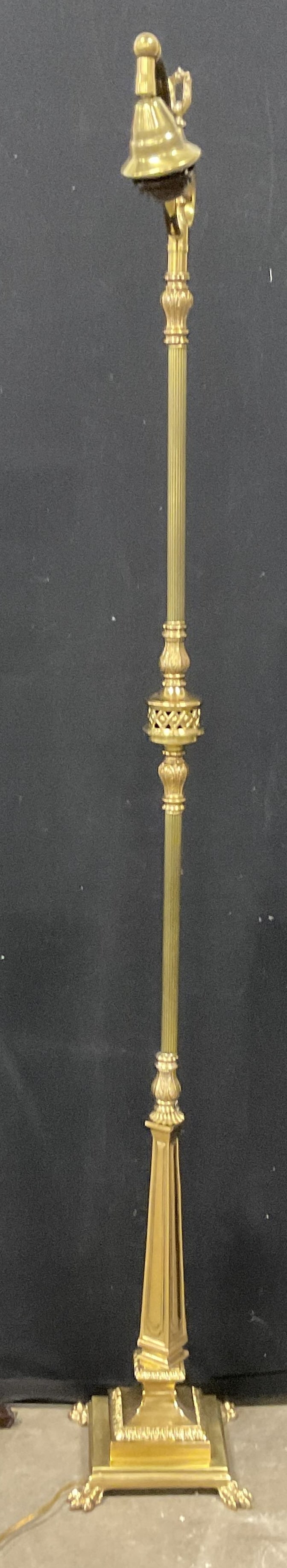 Vintage Brass Claw Footed Floor Lamp (1 of 9)