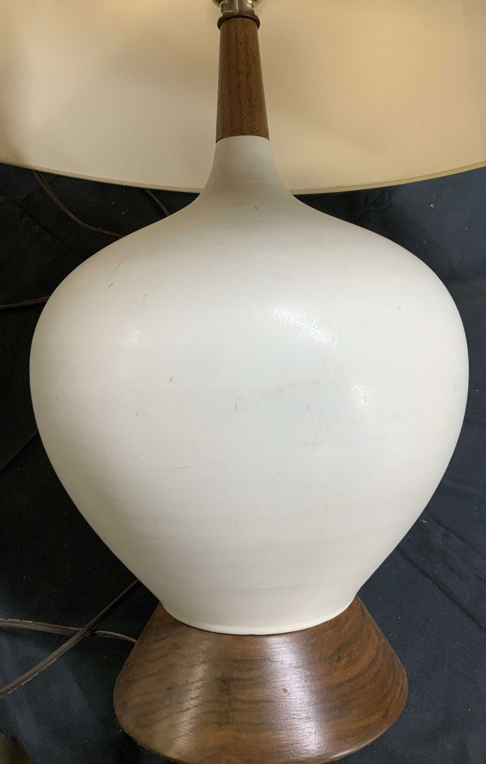 MCM Ceramic & Wood Lamp (1 of 6)