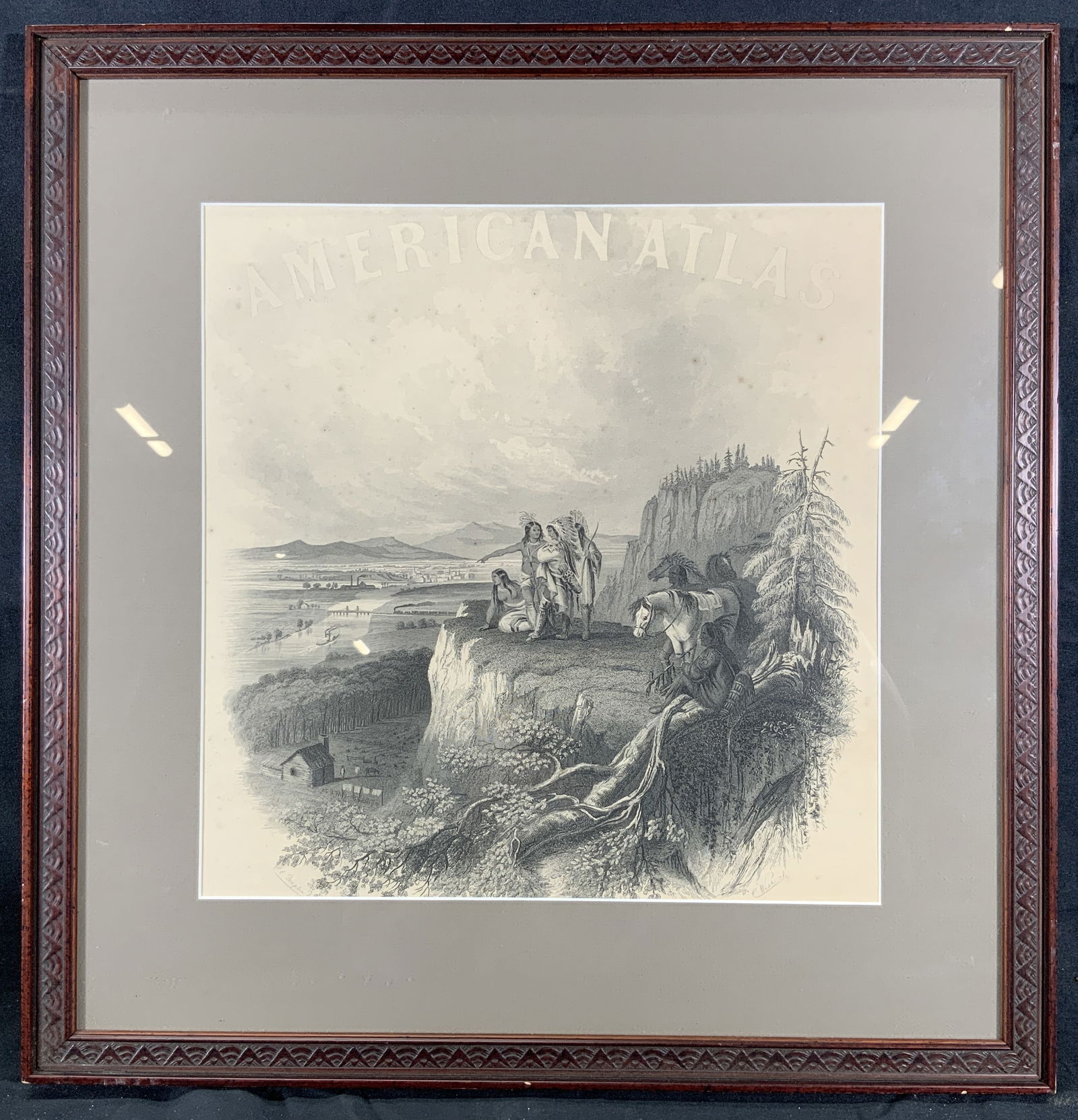 A.J. Johnson American Atlas 1866 Etching (1 of 12)