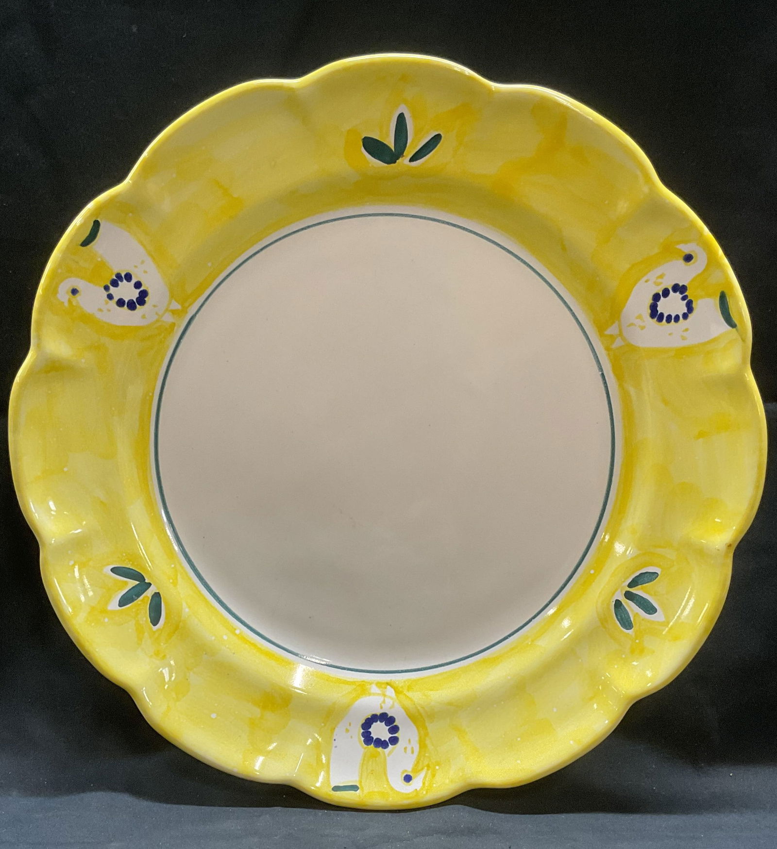 Vintage VIETRI Ceramic Yellow Bird Platter, Italy (1 of 6)