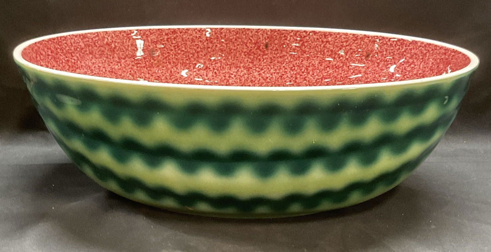 Vntg SHAFFORD Original Ceramic Watermelon Bowl 1982 (1 of 8)