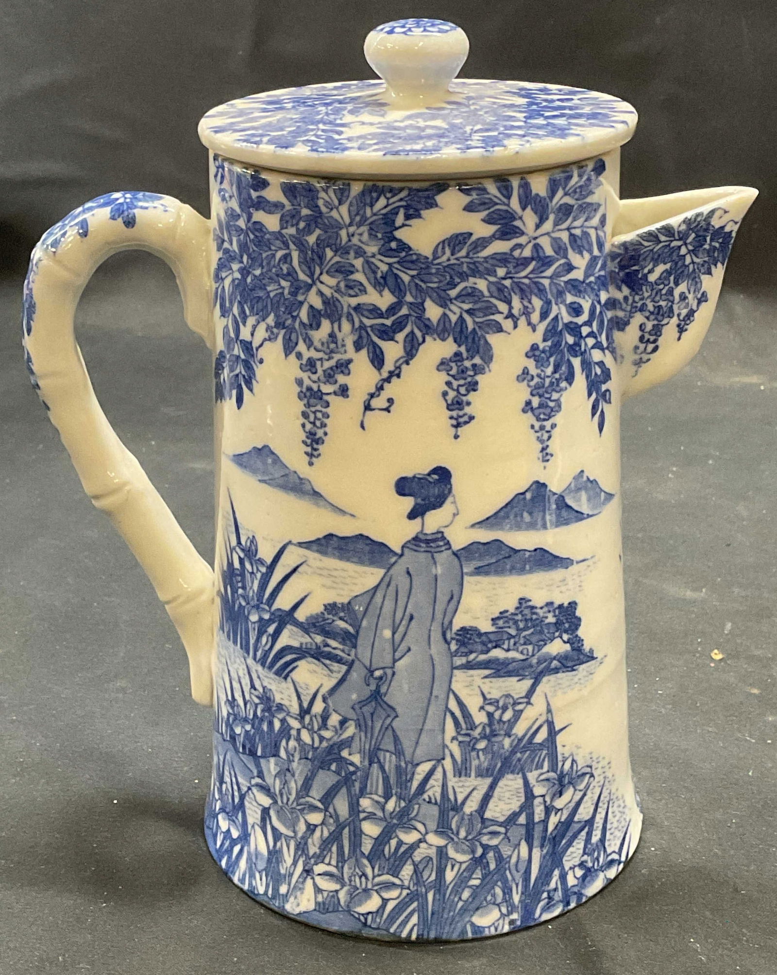 Antique Japanese Blue & White Porcelain Teapot (1 of 7)