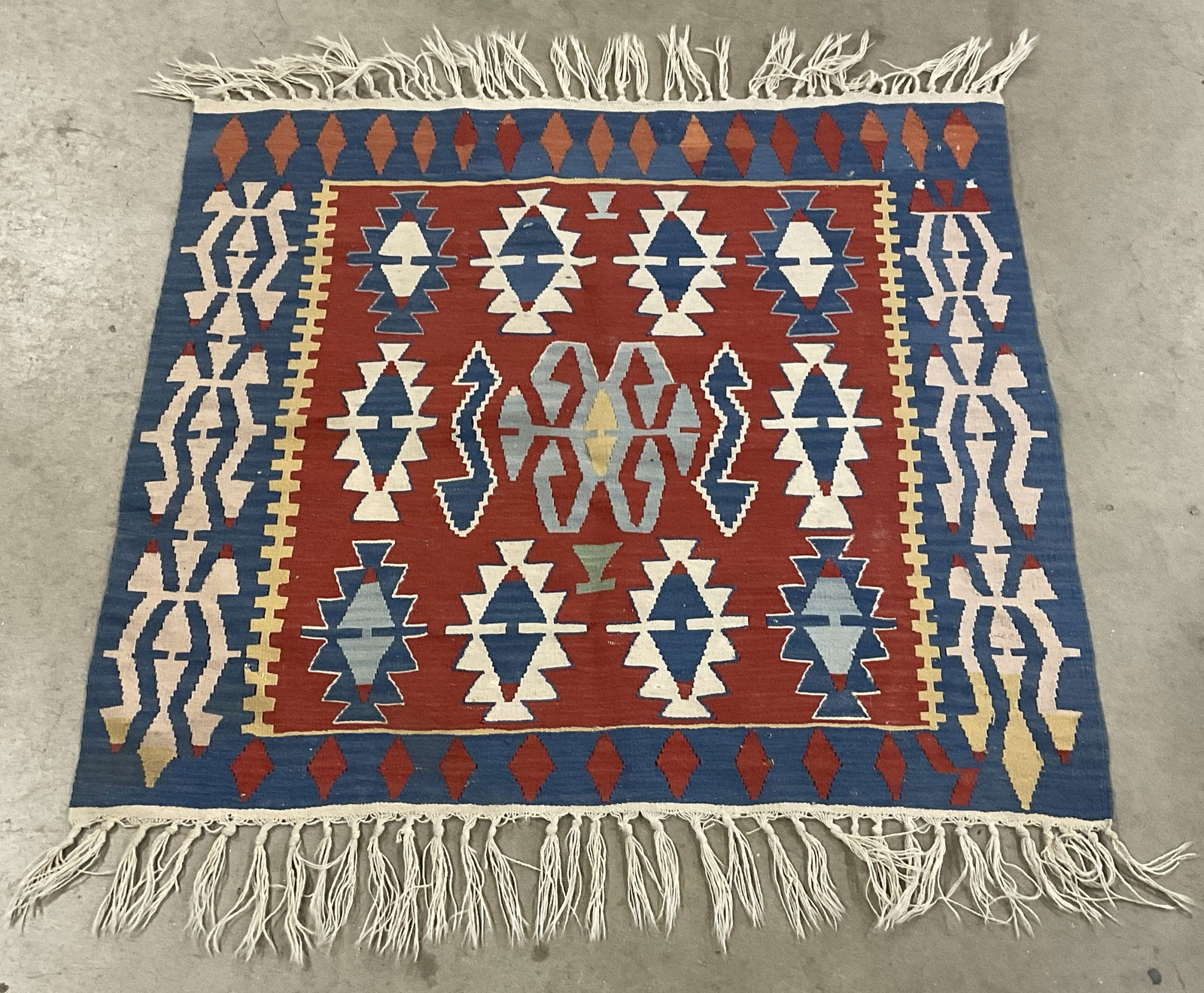 Vintage Kilim Geometric Pattern Multicolor Rug (1 of 7)