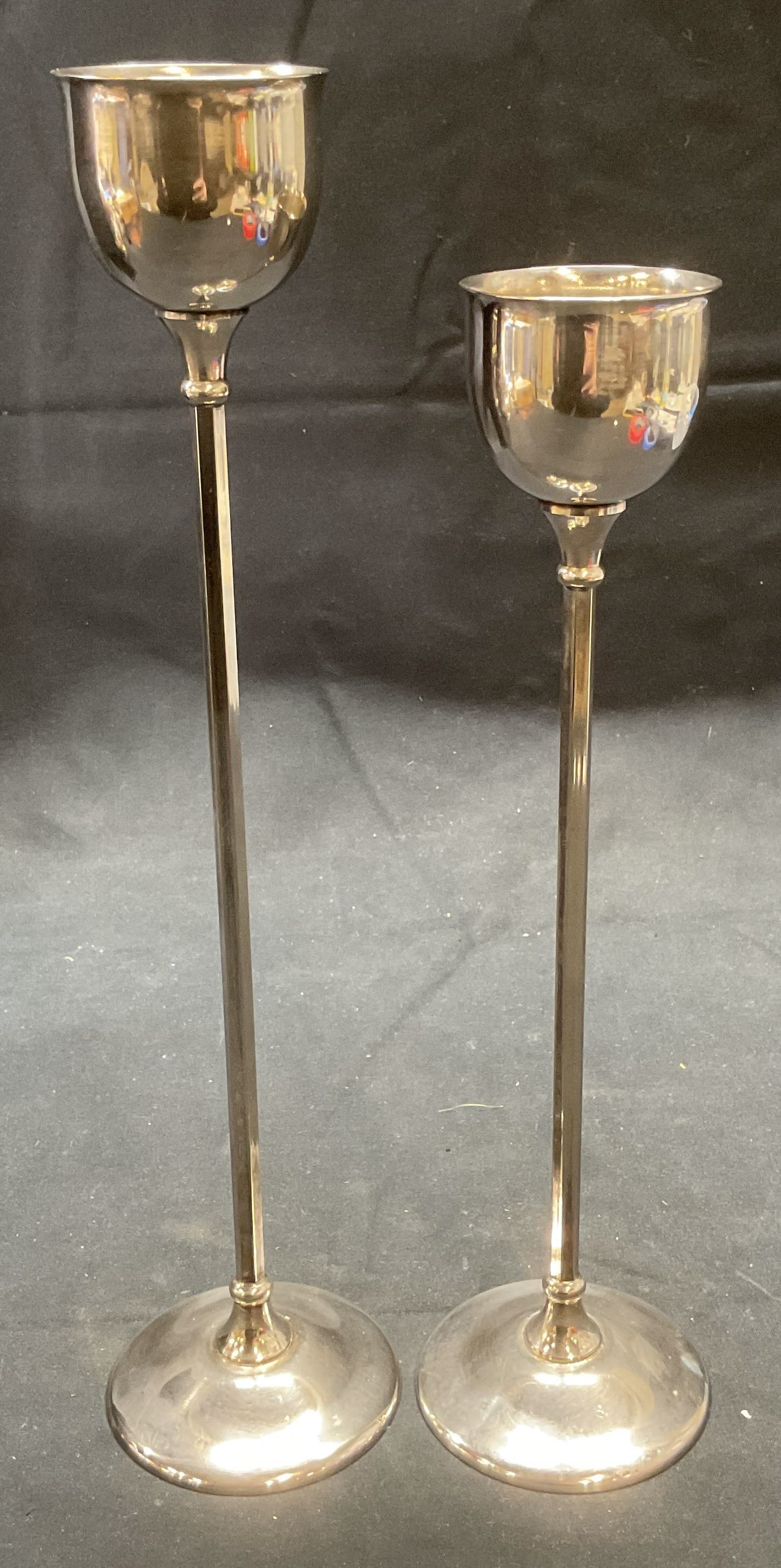 Pair Vintage WA Italy Silver Plated Candlesticks (1 of 7)