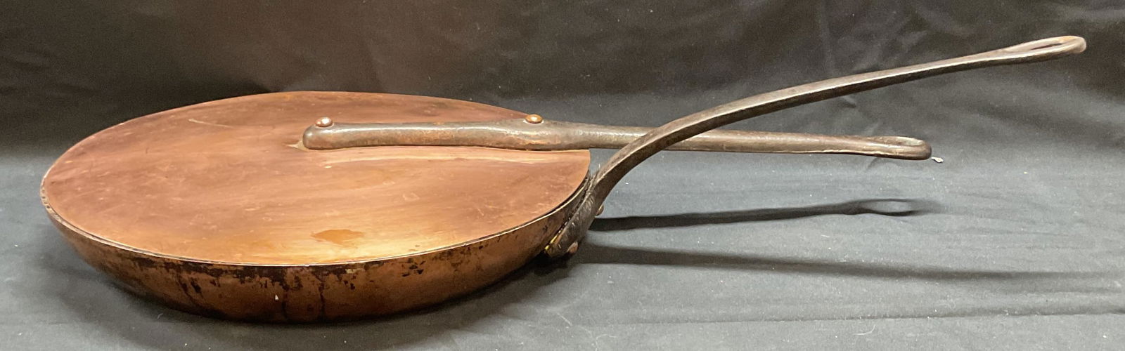 Vntg E Dehillerin Paris Copper Pan with Lid (1 of 6)