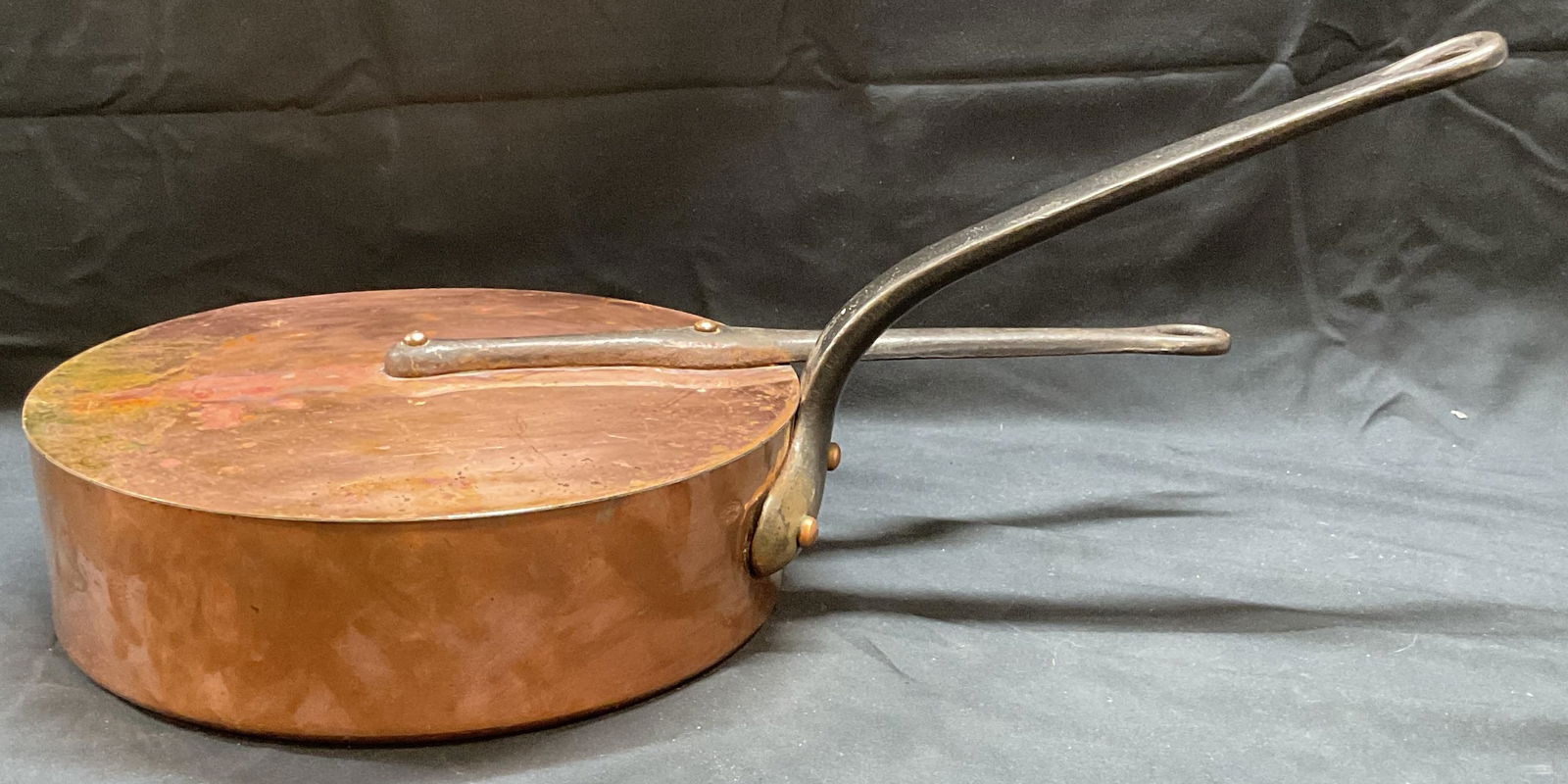 Vntg Dehillerin Paris Copper Saute Pan with Lid (1 of 6)