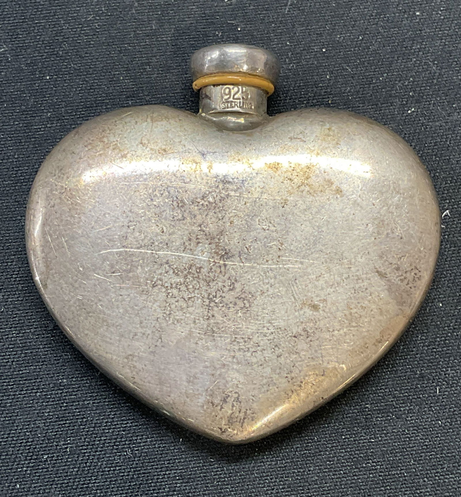 Vintage Sterling Silver Heart Snuff Bottle (1 of 6)