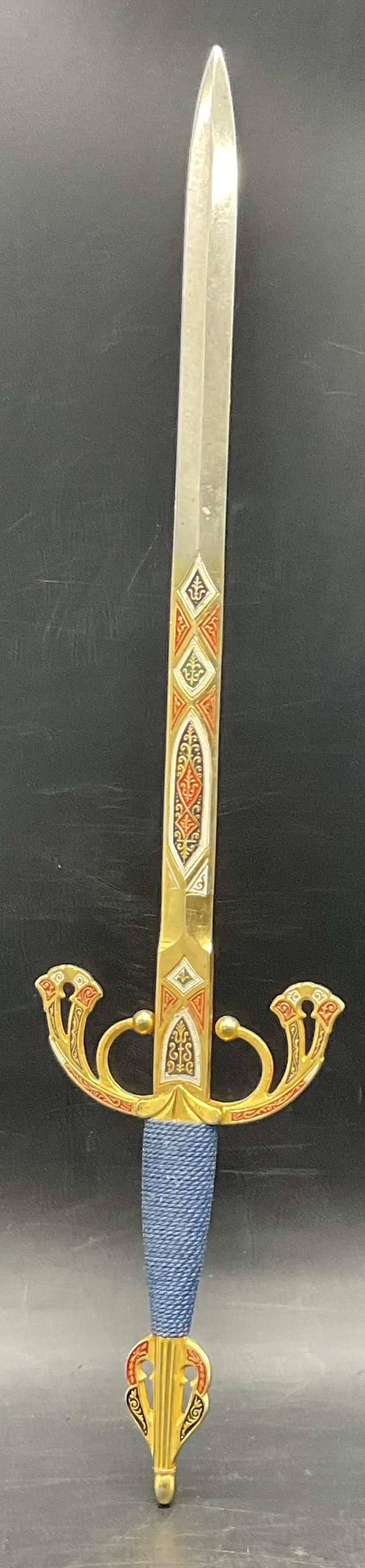 Vintage Enameled Metal Sword Model (1 of 10)