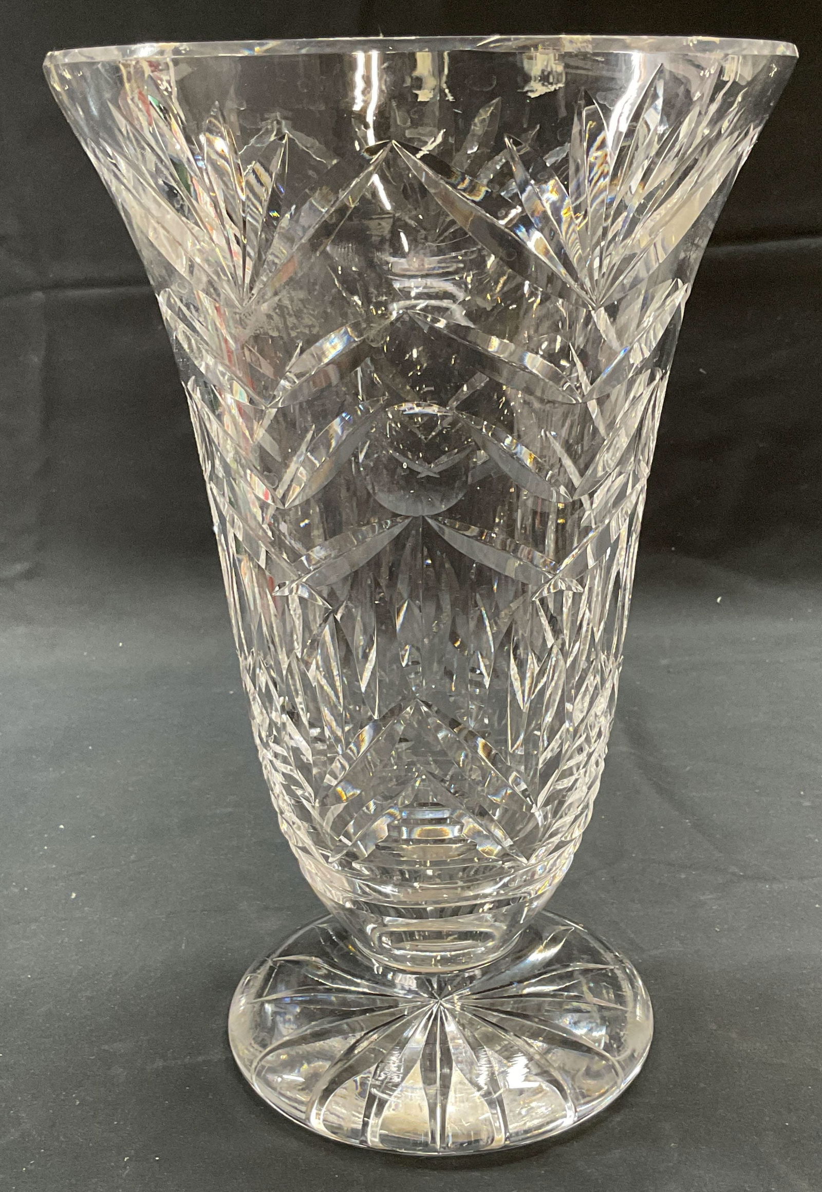 Vintage Waterford Cut Crystal Footed Vase (1 of 7)