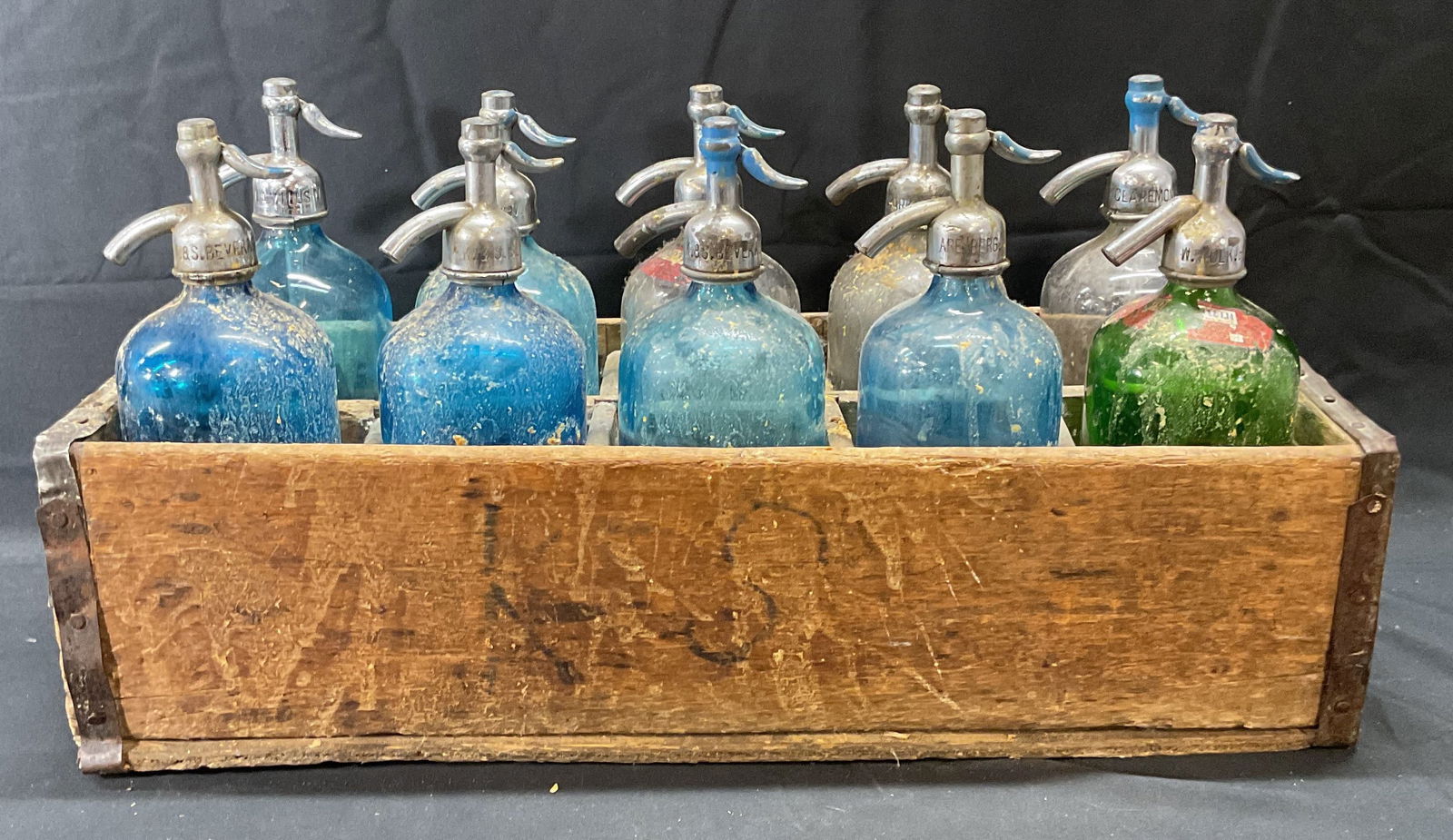 Group 10 Vintage Glass Seltzer Bottles (1 of 15)