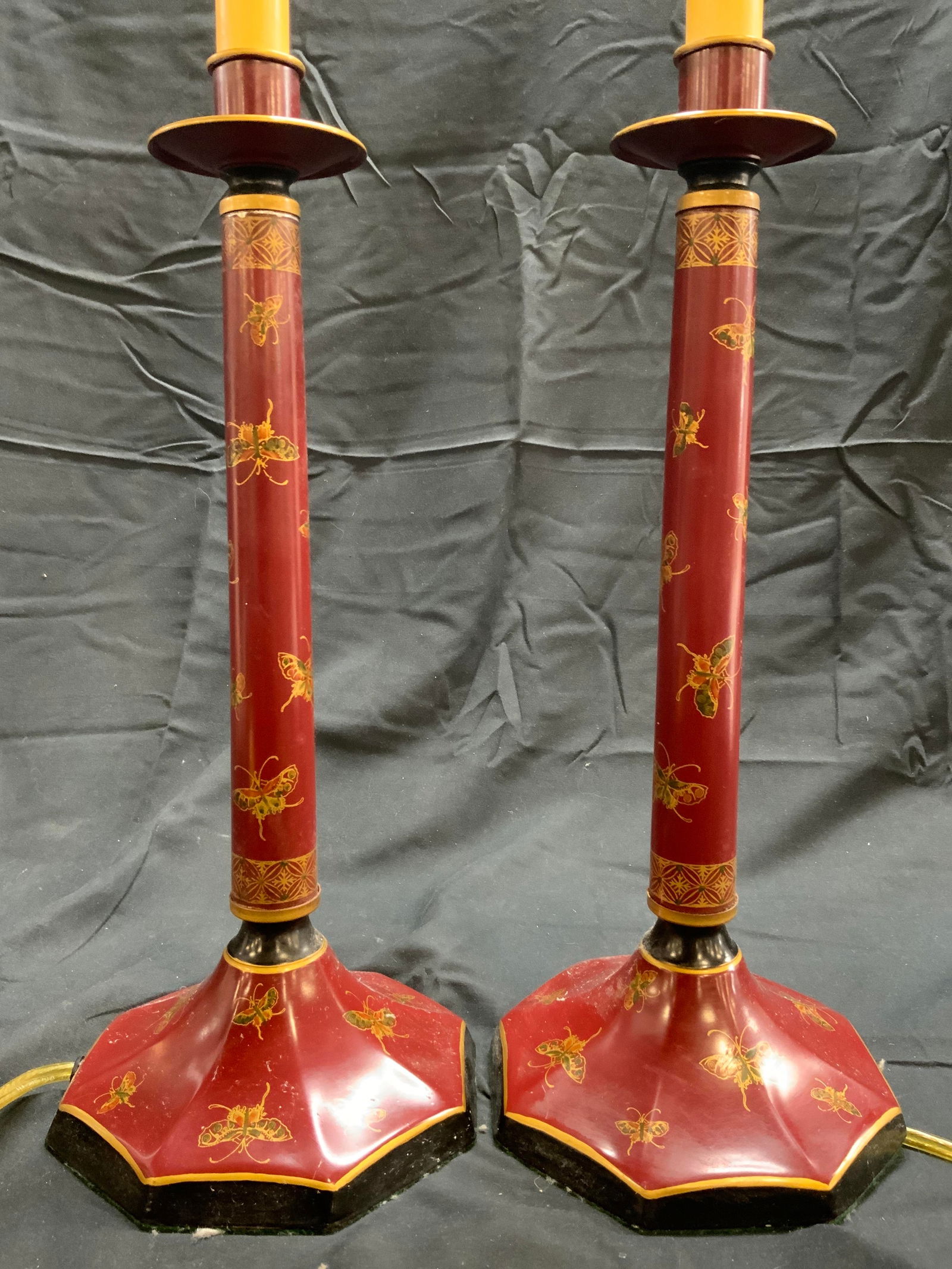 BRUNSCHWIG & FILS Pr Asian Candlestick Table Lamps (1 of 8)