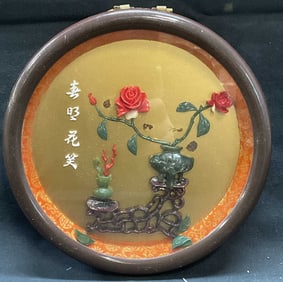 Chinese Shadowbox Floral Display