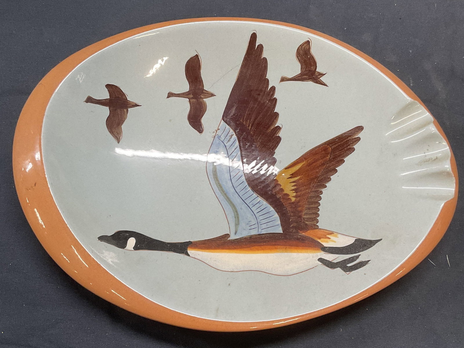 Vntg STANGL Pottery Canada Goose Ashtray, USA (1 of 6)
