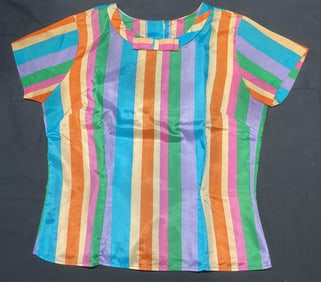 Vintage Multicolor Striped Top